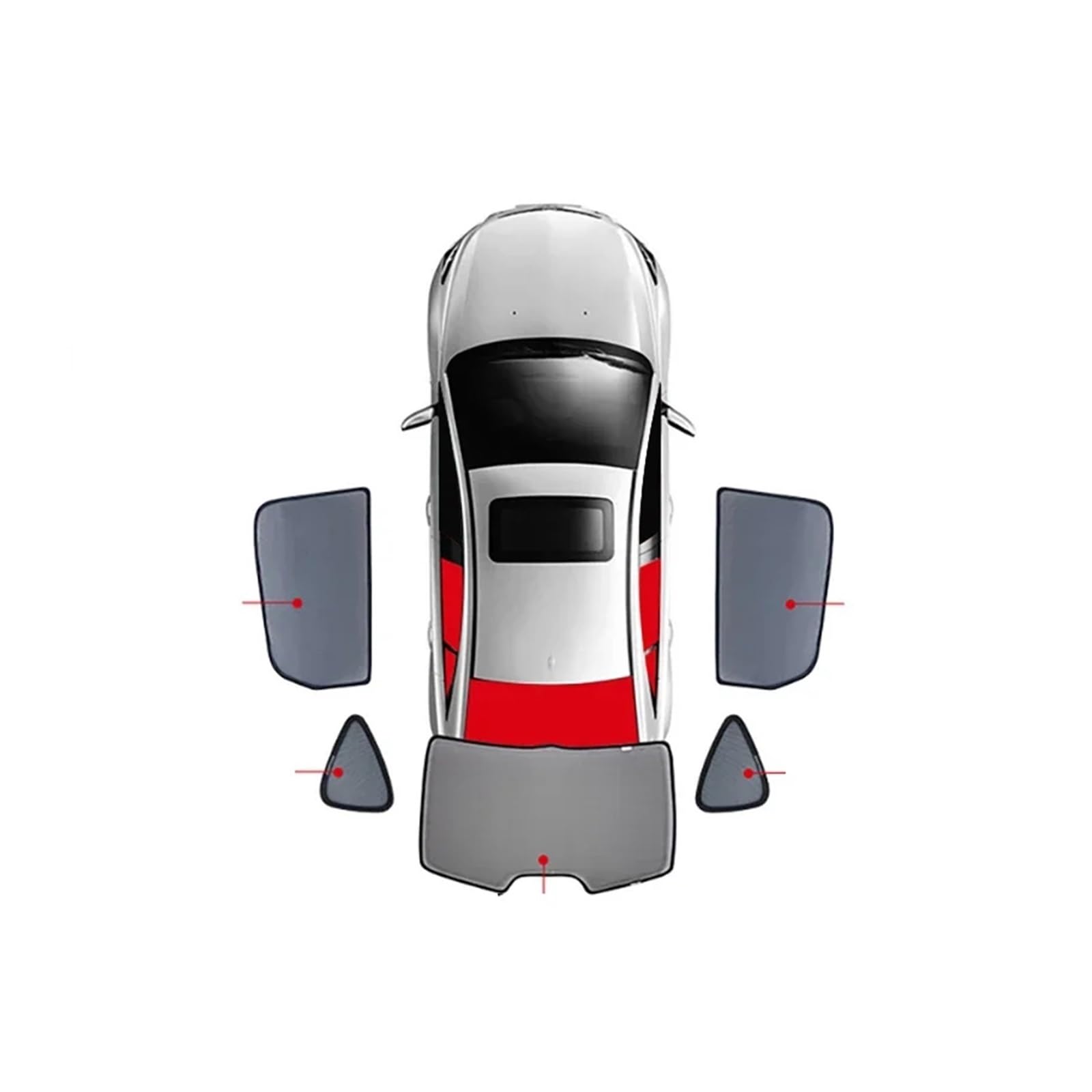 Sonnenschutz Seitenfenster Für Nissan Für Qashqai J10 2006-2013 Sonnenschutz Frontscheibenvorhangabdeckung Hinteres Seitenfenster Mesh Sonnenschutzvisier Sonnenblende mit(5PCS Rear Train Back) von SDFGJIKO