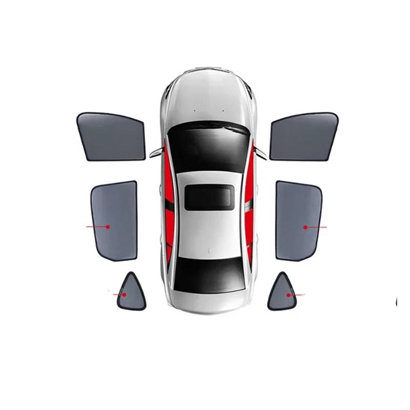 Sonnenschutz Seitenfenster Für Odyssey RB3 RB4 2008-2013 Auto-Sonnenschutzschild Frontscheibenvorhang Sonnenschutzvisier Für Rückseite des Fensters Sonnenblende mit(6PCS) von SDFGJIKO