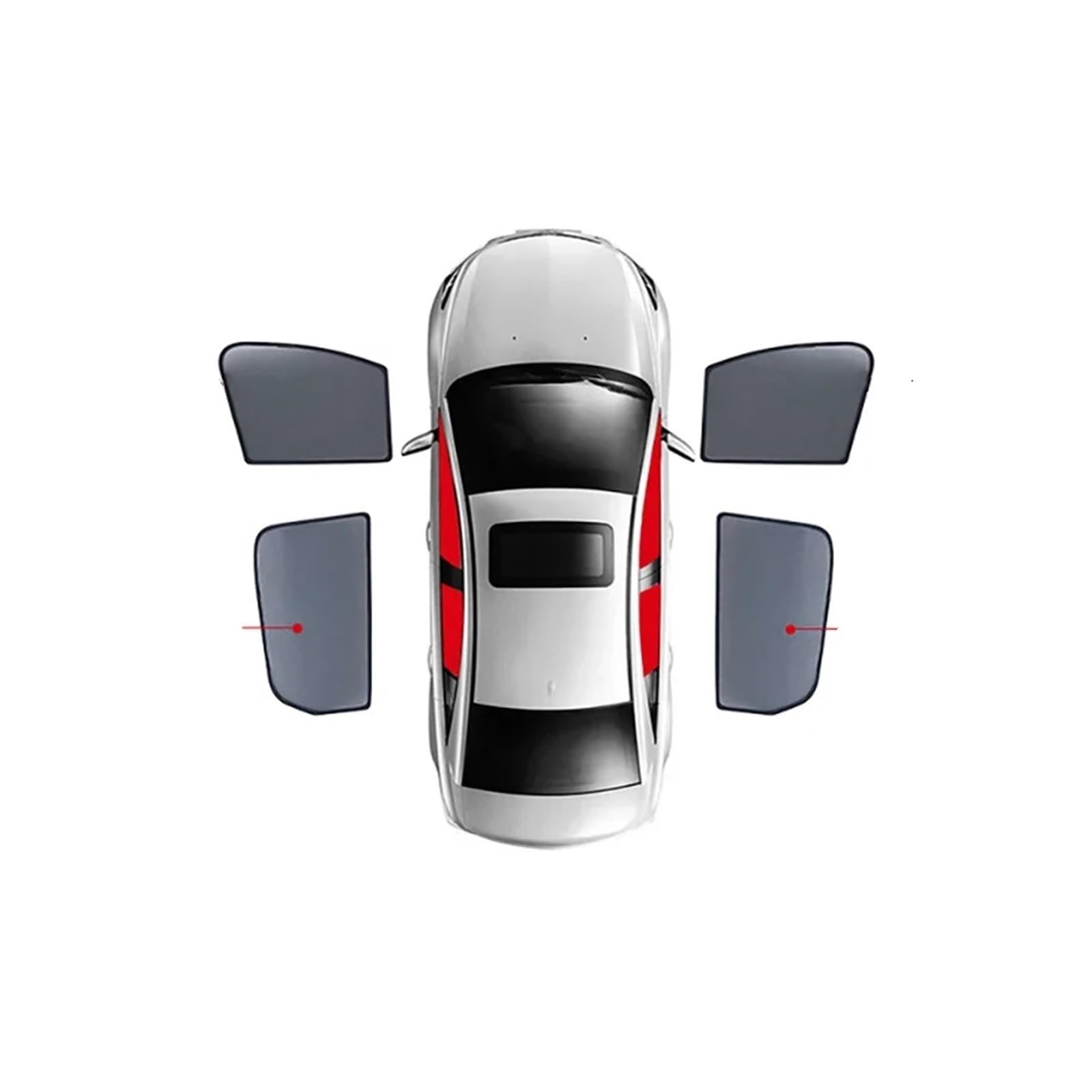 Sonnenschutz Seitenfenster Für Peugeot 4007 2007-2012 Auto-Sonnenschutzschild Frontscheibe Blindvorhang Hinteres Seitenfenster Sonnenschutzvisier Sonnenblende mit(4PCS Front Rear) von SDFGJIKO