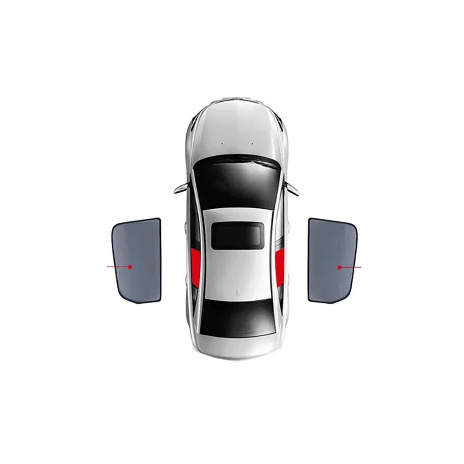 Sonnenschutz Seitenfenster Für Q7 SUV Für MK2 2016-2024 Auto-Sonnenschutz Frontscheibenvorhangabdeckung Hinteres Seitenfenster Mesh Sonnenschutzvisier Sonnenblende mit(2PCS Rear) von SDFGJIKO