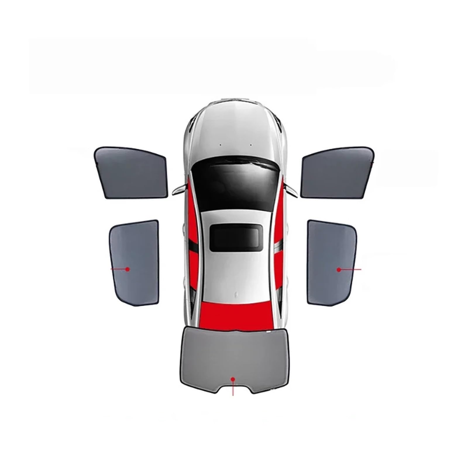 Sonnenschutz Seitenfenster Für Toyota Für Prius XW50 2016-2022 Auto-Sonnenschutzschild Frontscheibenvorhang Hinteres Seitenfenster Sonnenschutzvisier Sonnenblende mit(5PCS Front Rear Back) von SDFGJIKO