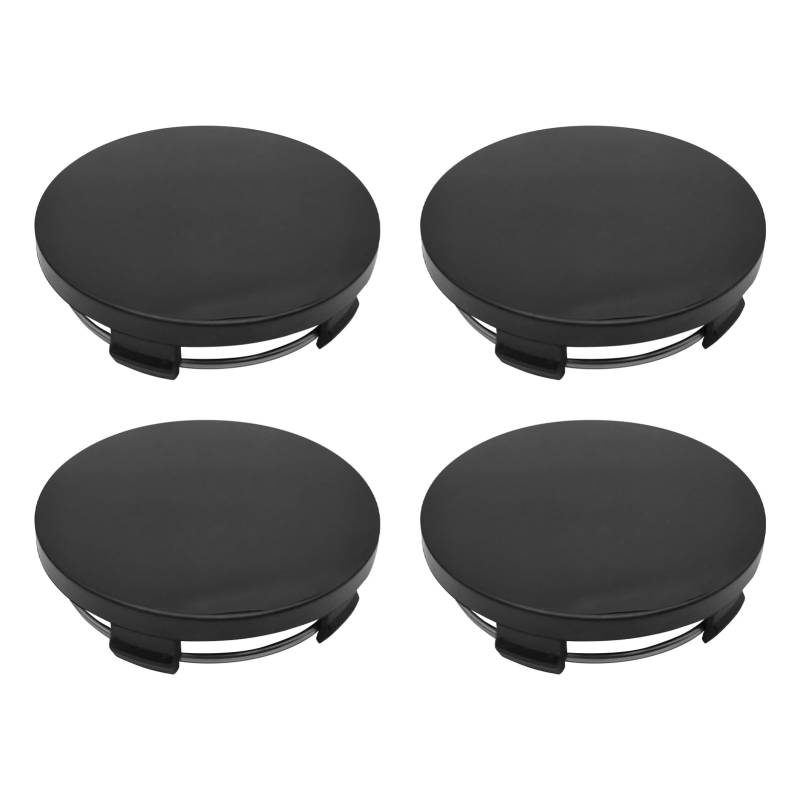 4 Stück Nabendeckel 60mm, Universal Radnabenkappen aus Hochwertiges ABS, Radnabenabdeckung Polierte Oberfläche, Schwarz Felgenkappen Ersetzen Auto Zubehör von SDFLKAE