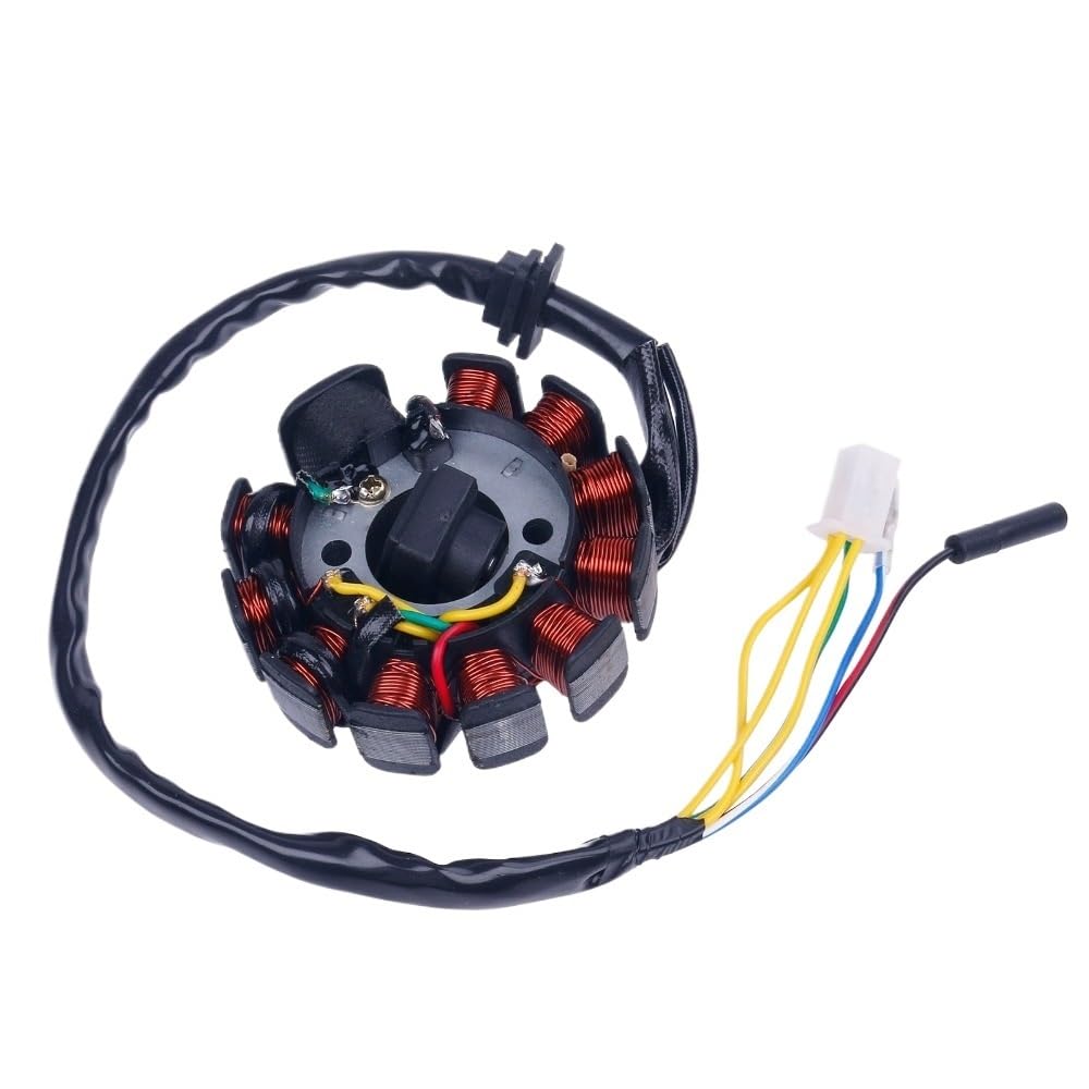 GY6 125cc 150cc 11 Spule Magneto Lichtmaschine Stator for chinesische Roller Moped ATV Go Kart Quads 152QMI 157QMJ Motor (4+2) von SDFSFGG