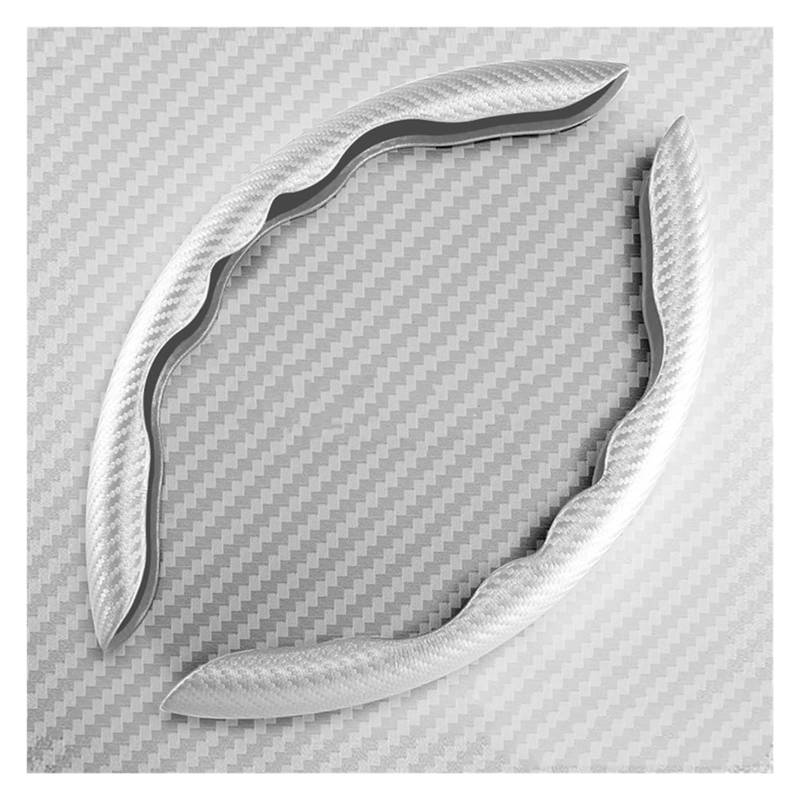 Carbon Fiber Lenkradbezug Universal Paar Abdeckungen Griff Sport Auto Lenkrad Fall Auf Dem Lenkrad Auto Lenkrad(Silber) von SDHECD