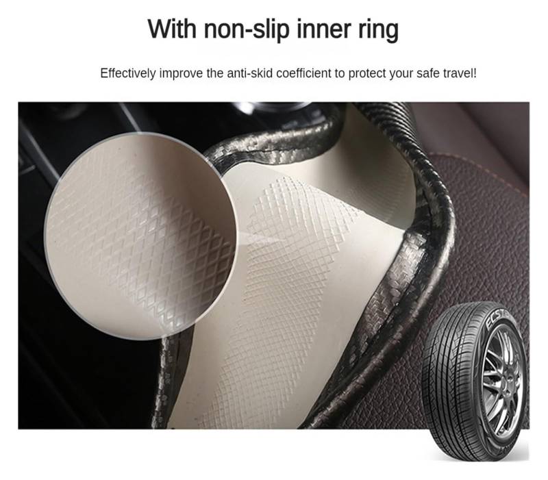 Für 1/2PCS Universal Leder Lenkrad Abdeckung Nette Für Auto 15 Zoll Abdeckung Lenkrad Schutz Auto Lenkrad(Style B 2pcs) von SDHECD