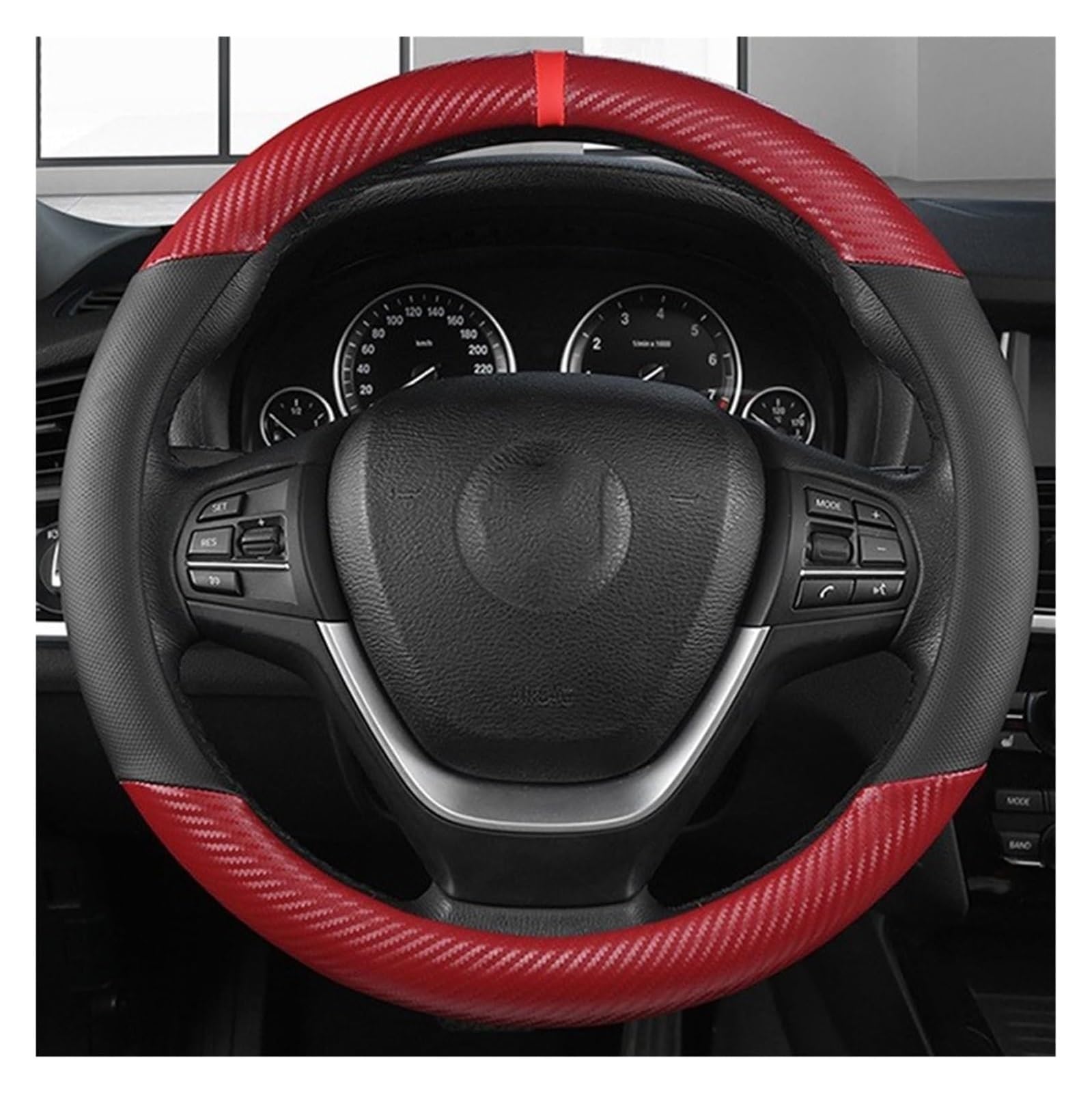 Für 1/2PCS Universal Leder Lenkrad Abdeckung Nette Lenkrad Abdeckung Auto 15 Zoll Abdeckung Lenkrad Schutz Auto Lenkrad(Style B 1pc) von SDHECD