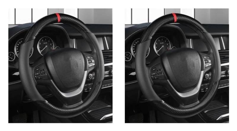 Für 1/2PCS Universal Leder Lenkrad Abdeckung Nette Lenkrad Abdeckung Auto 15 Zoll Abdeckung Lenkrad Schutz Auto Lenkrad(Style D 2pcs) von SDHECD