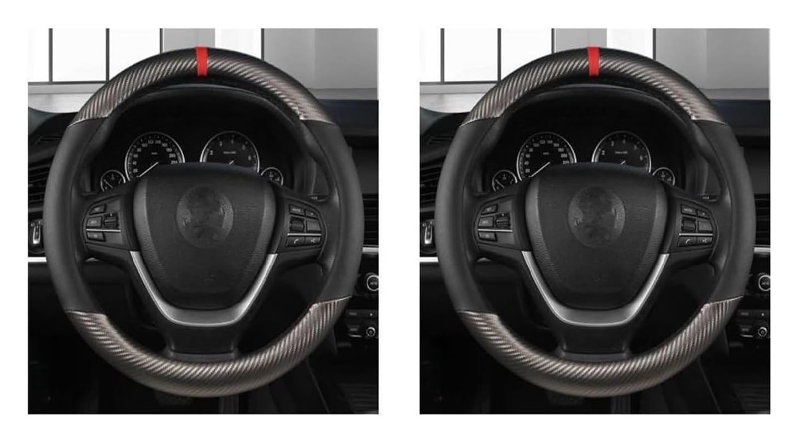 Für 1/2PCS Universal Leder Lenkrad Abdeckung Nette Lenkrad Abdeckung Auto 15 Zoll Abdeckung Lenkrad Schutz Auto Lenkrad(Style E 2pcs) von SDHECD