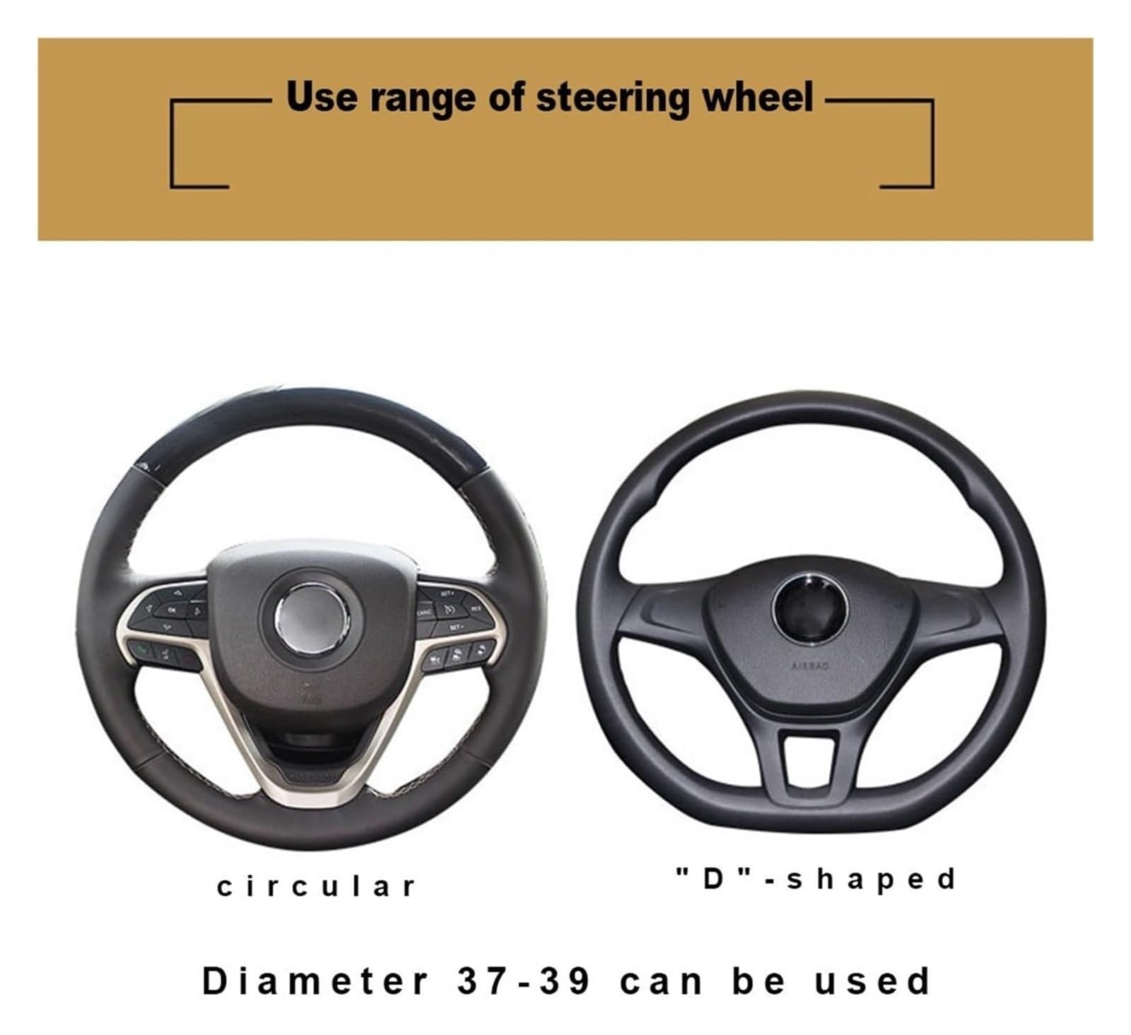 Für Auto Lenkradbezug Innenausstattung Leder Holzmuster Universalzubehör Lenkradschutz Auto Lenkrad(Gray) von SDHECD