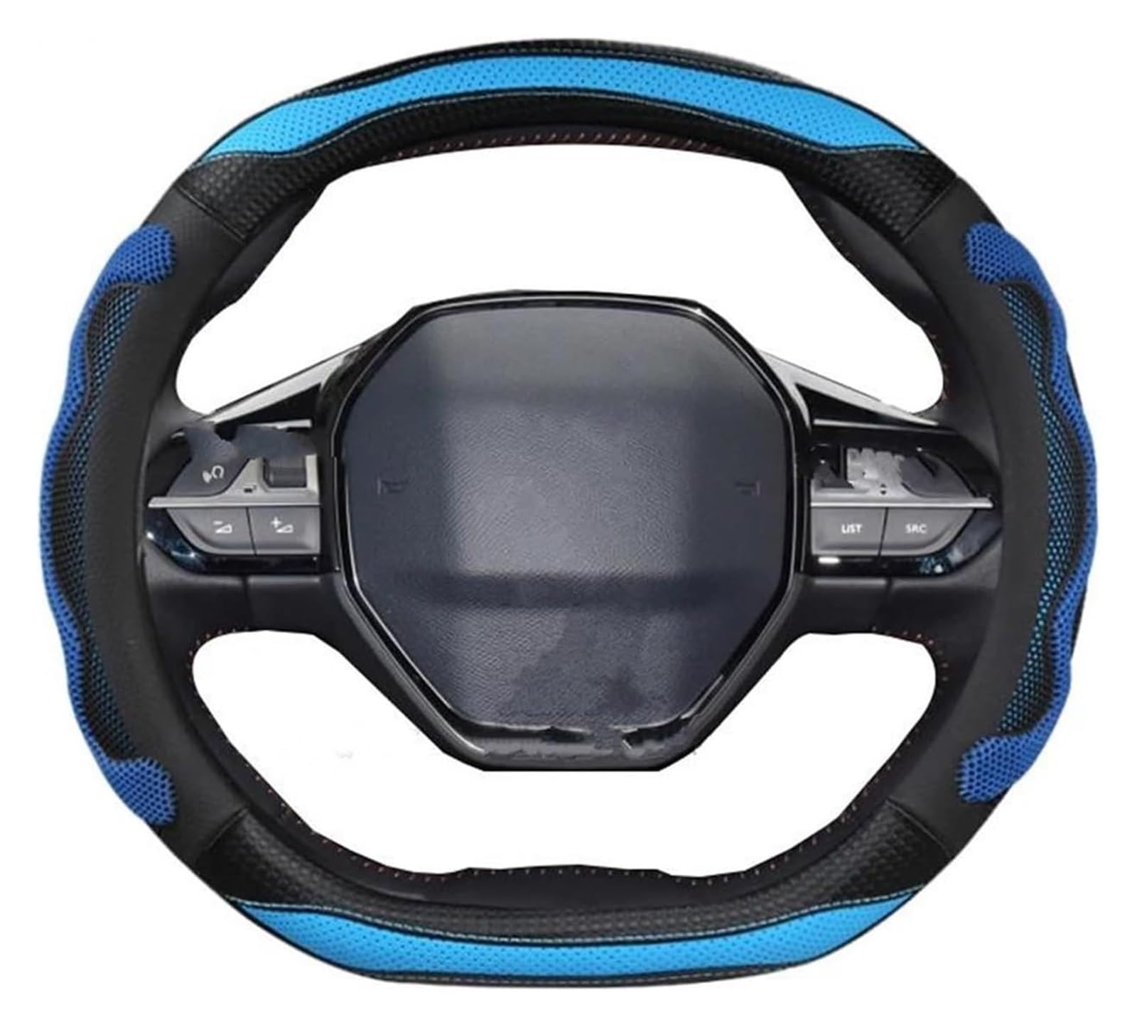 Für Den Neuen P&eugeot 208 E208 2020 2021 2022 Auto-Lenkradbezug Aus PU-Leder + Kieselgel 3D Rutschfestes Autozubehör Interieur Auto Lenkrad(rot) von SDHECD