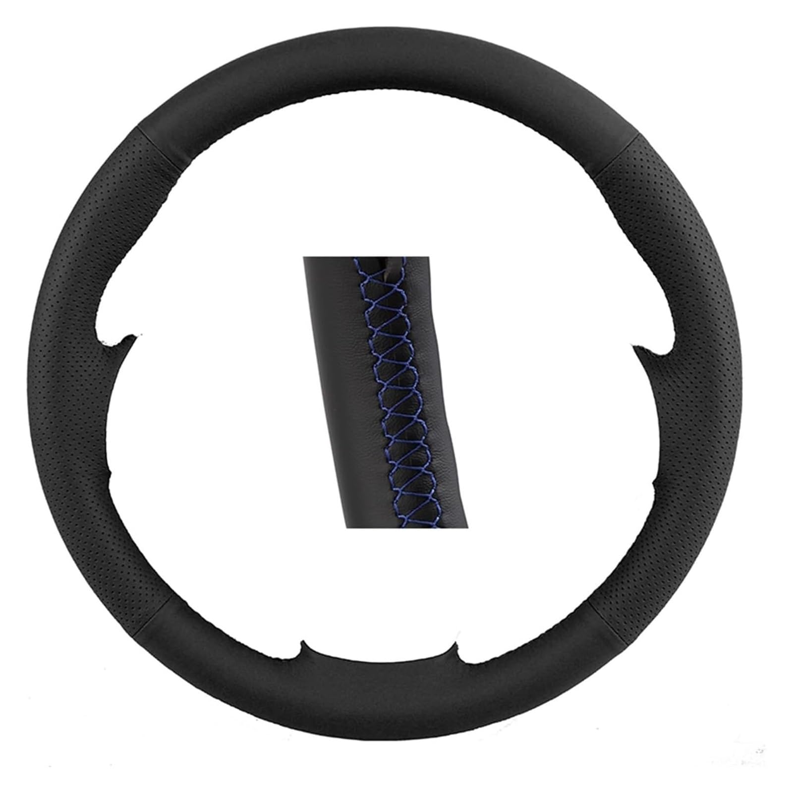 Für E200L GLA CLA GLE C200L C200 C250 C300 Lenkrad Braid Künstliche Leder Auto Lenkrad Abdeckung Auto Lenkrad(Blue line) von SDHECD