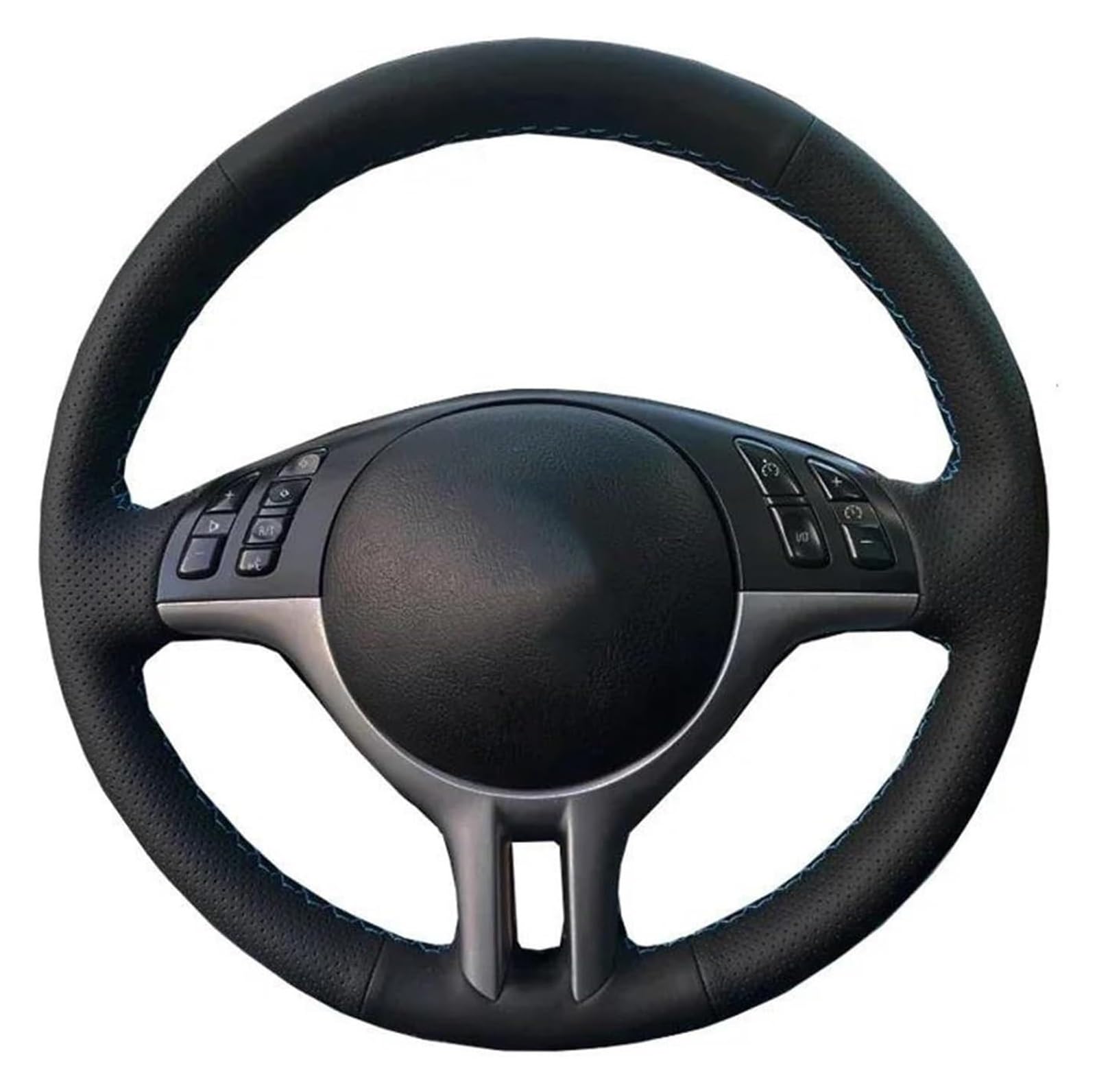 Für E46 E39 X5 E53 Z3 E36 Braid Auto Lenkradbezug Wrap Anti-Rutsch Schwarzes Nappe Leder Lenkrad Braid Auto Lenkrad Für E46 E39 X5 E53 Z3 E36 Braid Auto Lenkradbezug Wrap Anti-Rutsch Schwarzes Nappe Leder Lenkrad Braid Auto Lenkrad von SDHECD