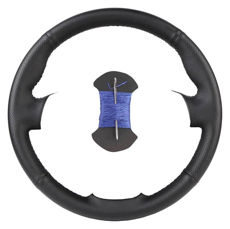 Für F&ord Für Explorer SUV Für Edge 4dr SUV Für Taurus SHO Sedan Fiberleder Maßgeschneiderte Autolenkradabdeckung Auto Lenkrad(Blau) von SDHECD