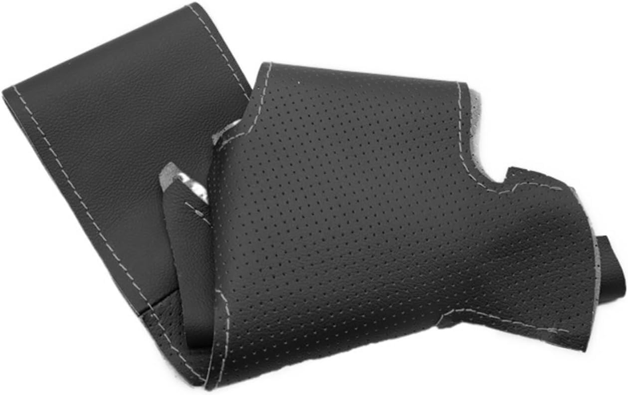Für F&ord Für Mondeo Für Fusion 2013-2019 Für Edge 2015-2019 Perforierte Mikrofaser-Leder-Autolenkradabdeckung Auto Lenkrad(Black-Grey line) von SDHECD