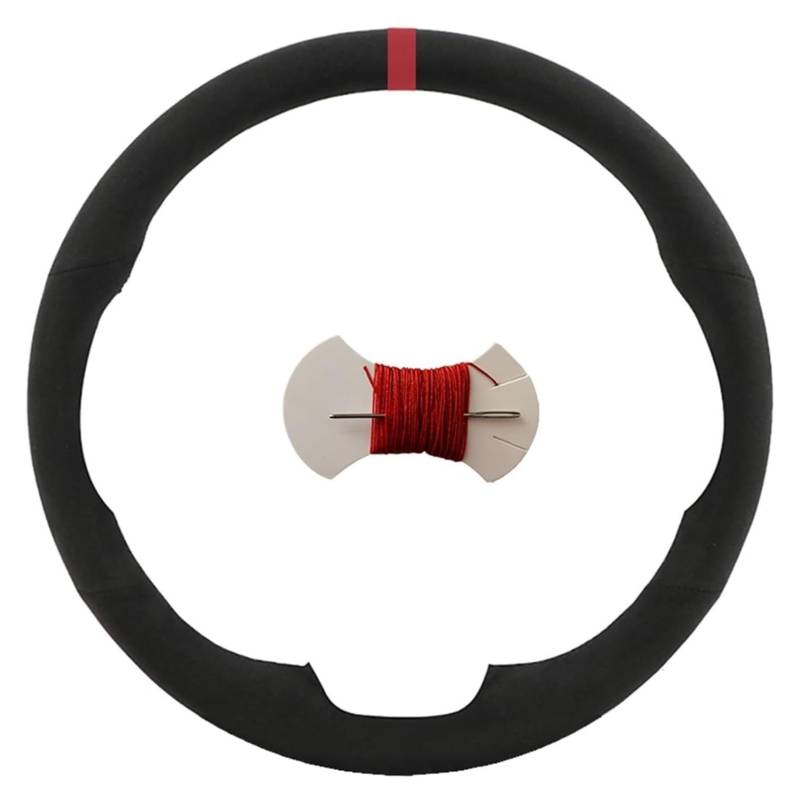 Für F20 F21 F22 F23 F30 F31 F34 F32 F33 F36 Schweißableitender Wildleder-Lenkradbezug Maßgeschneiderter Auto-Lenkradbezug Auto Lenkrad(rot) von SDHECD