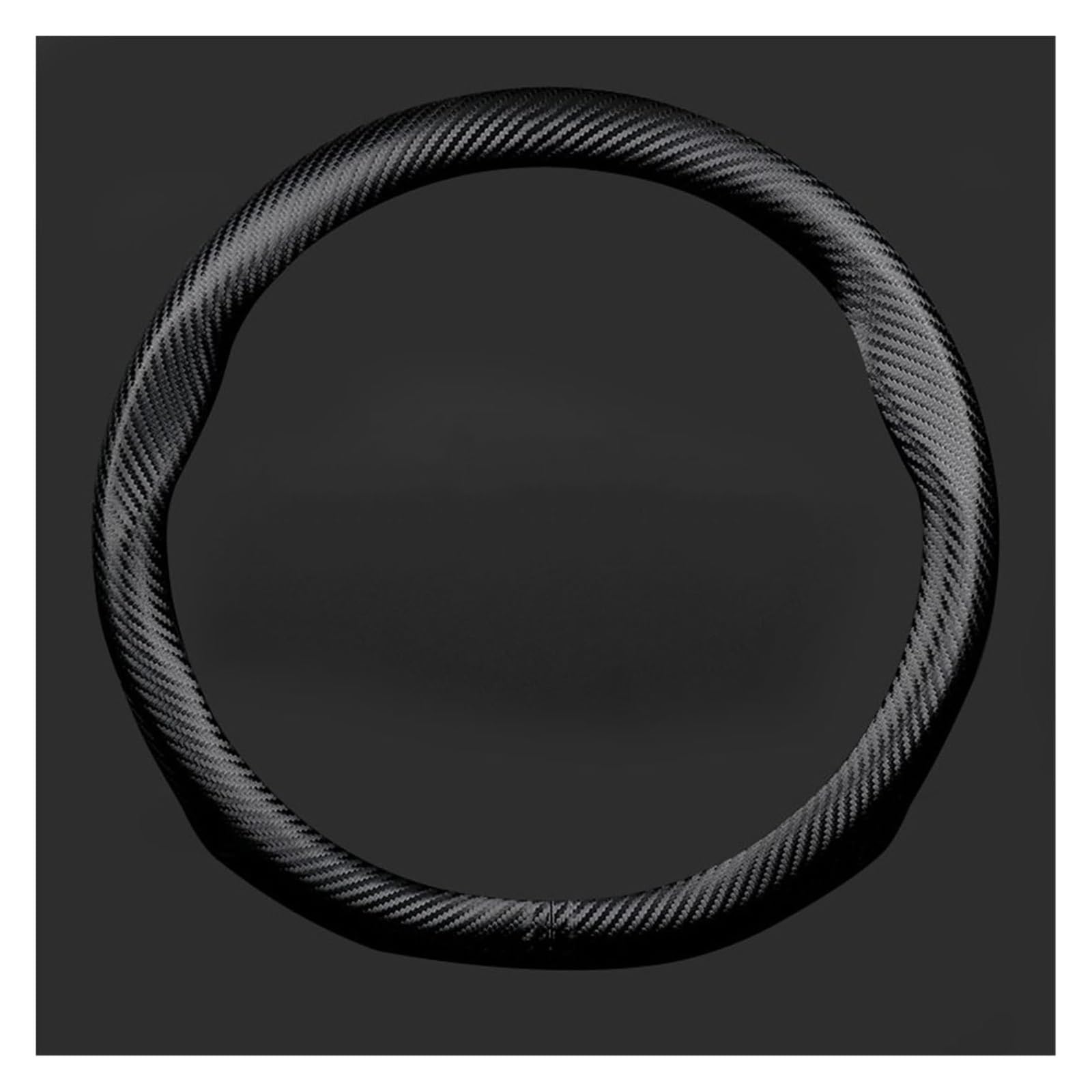 Für M&ITSUBISHI Carbon Fiber 38cm Runde Form Wildleder Leder Auto Lenkrad Abdeckungen Lenkrad Schutz Auto Lenkrad(B-Style) von SDHECD