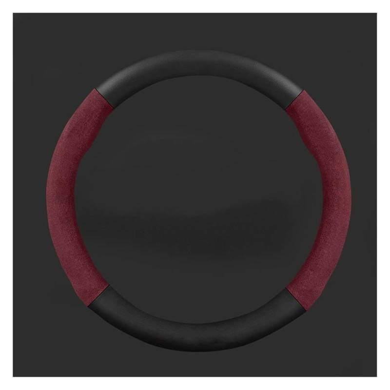 Für M&ITSUBISHI Carbon Fiber 38cm Runde Form Wildleder Leder Auto Lenkrad Abdeckungen Lenkrad Schutz Auto Lenkrad(C-Style 5) von SDHECD