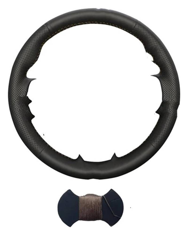Für MG Für MG4 2022 2023 Hand Nähen Auto Geflecht Auf Lenkrad Abdeckung Lenkrad Schutz Auto Lenkrad(Brown Thread) von SDHECD