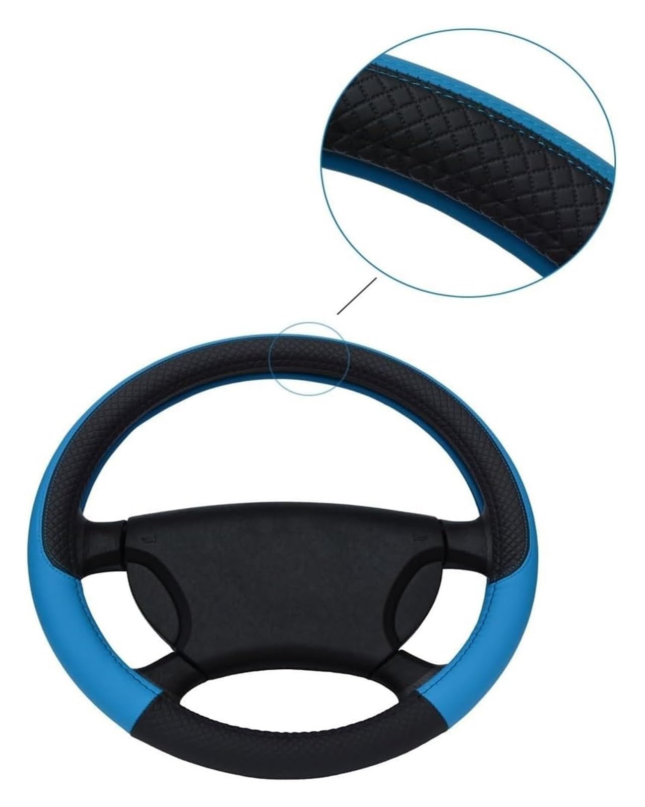 Für Mazda 2 Für Mazda2 DY DE/DH DJ/DL Autolenkradabdeckung PU-Leder Rutschfestes Autozubehör Auto Lenkrad(Blau) von SDHECD
