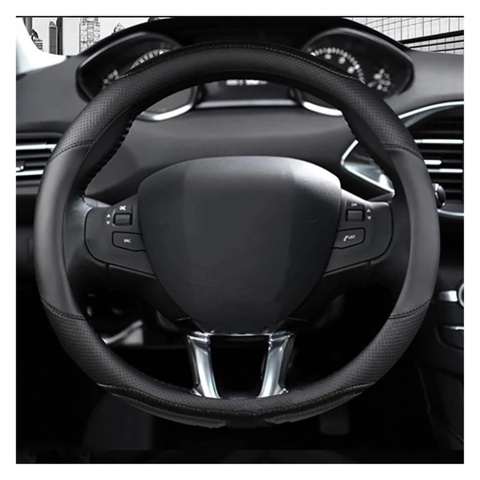 Für P&eugeot 208 2012~2018 Für P&eugeot 308 2014~2021 2008 2013~2018 Autozubehör Auto Lenkradbezug Carbon Auto Lenkrad(rot) von SDHECD