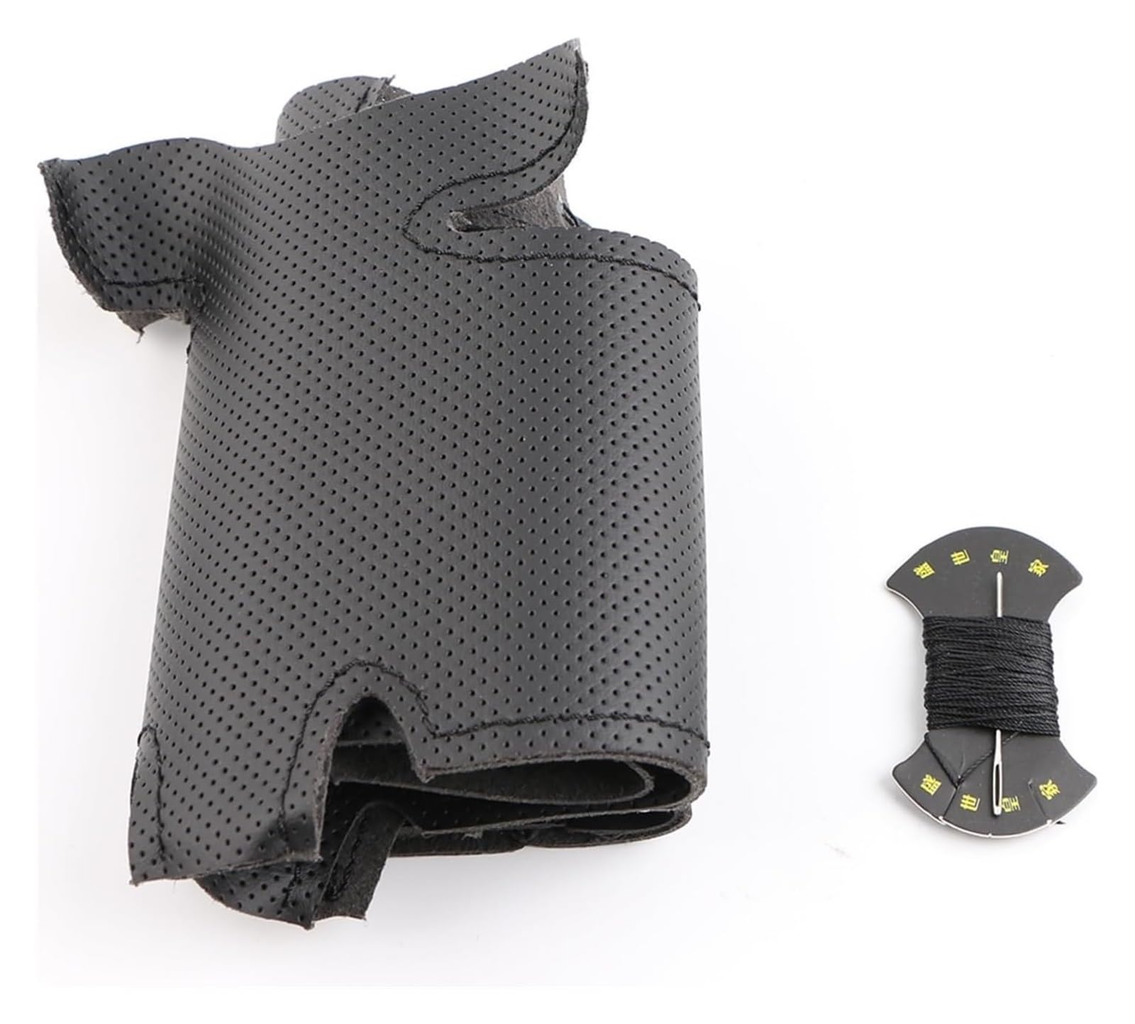 Für SLK-Klasse W170 W171 SLK C230 200 200K 280 350 Für Kompressor Sport Maßgeschneiderte Auto-Lenkradabdeckung Auto Lenkrad(Black Thread) von SDHECD