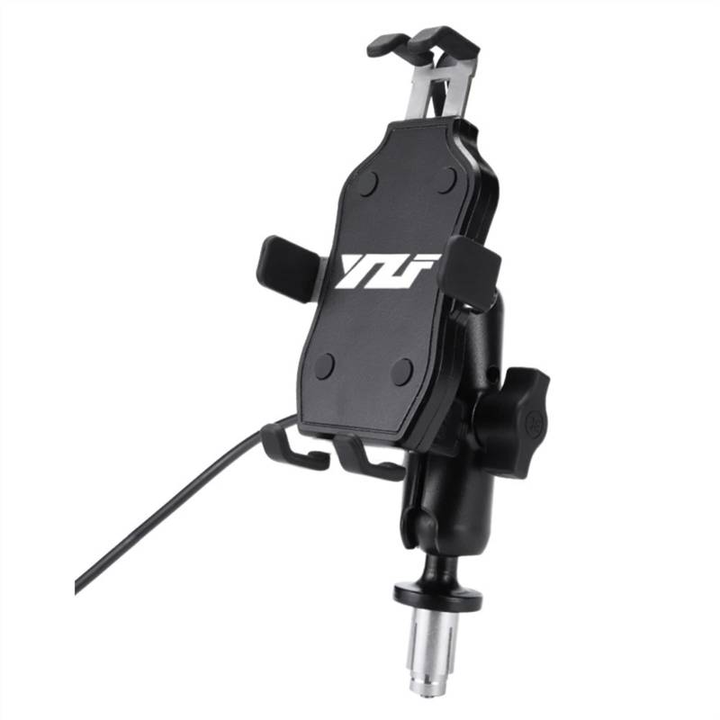 SDJY Für Yamaha YZF-R1 YZFR1 1998-2014 YZF-R6 YZFR6 1998-2016 YZF R1 R6 Motorrad GPS Navigationsrahmen Handy Halterung (Color : A Logo YZF USB) von SDJY