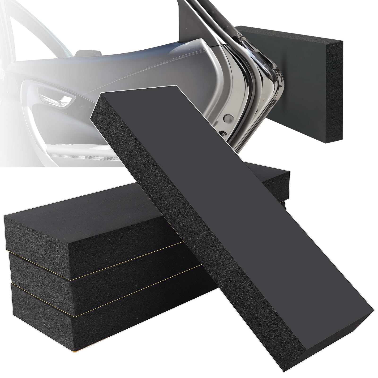 4 Stück Garagen Wandschutz 30x10x3cm Autotür Wandschutz Selbstklebend Schaumstoff Polster Auto Schutz Garage Türkantenschutz für Ihr Auto,Garagenwand und Parkplatz, Schwarz von SDLDEER