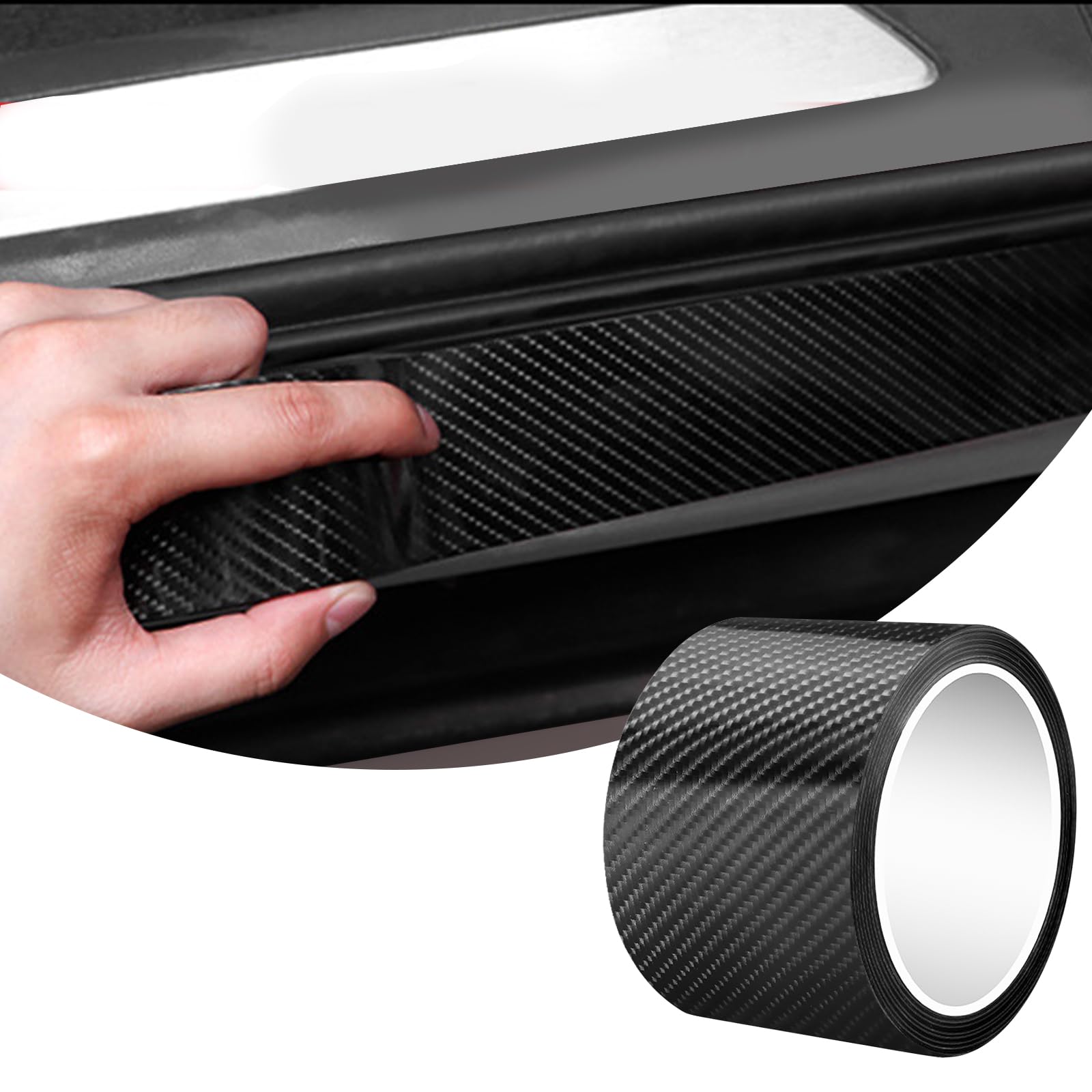 Carbon Folie Auto Lackschutzfolie Transparent Einstiegsleisten Schutz Autofolie, Auto Schutzfolie Selbstklebend Universal, Kohlefaser Aufkleber für Türgriff Schutz (10cmX10m Schwarz) Carbon Folie Auto Lackschutzfolie Transparent Einstiegsleisten Schutz Autofolie, Auto Schutzfolie Selbstklebend Universal, Kohlefaser Aufkleber für Türgriff Schutz (10cmX10m Schwarz) von SDLDEER