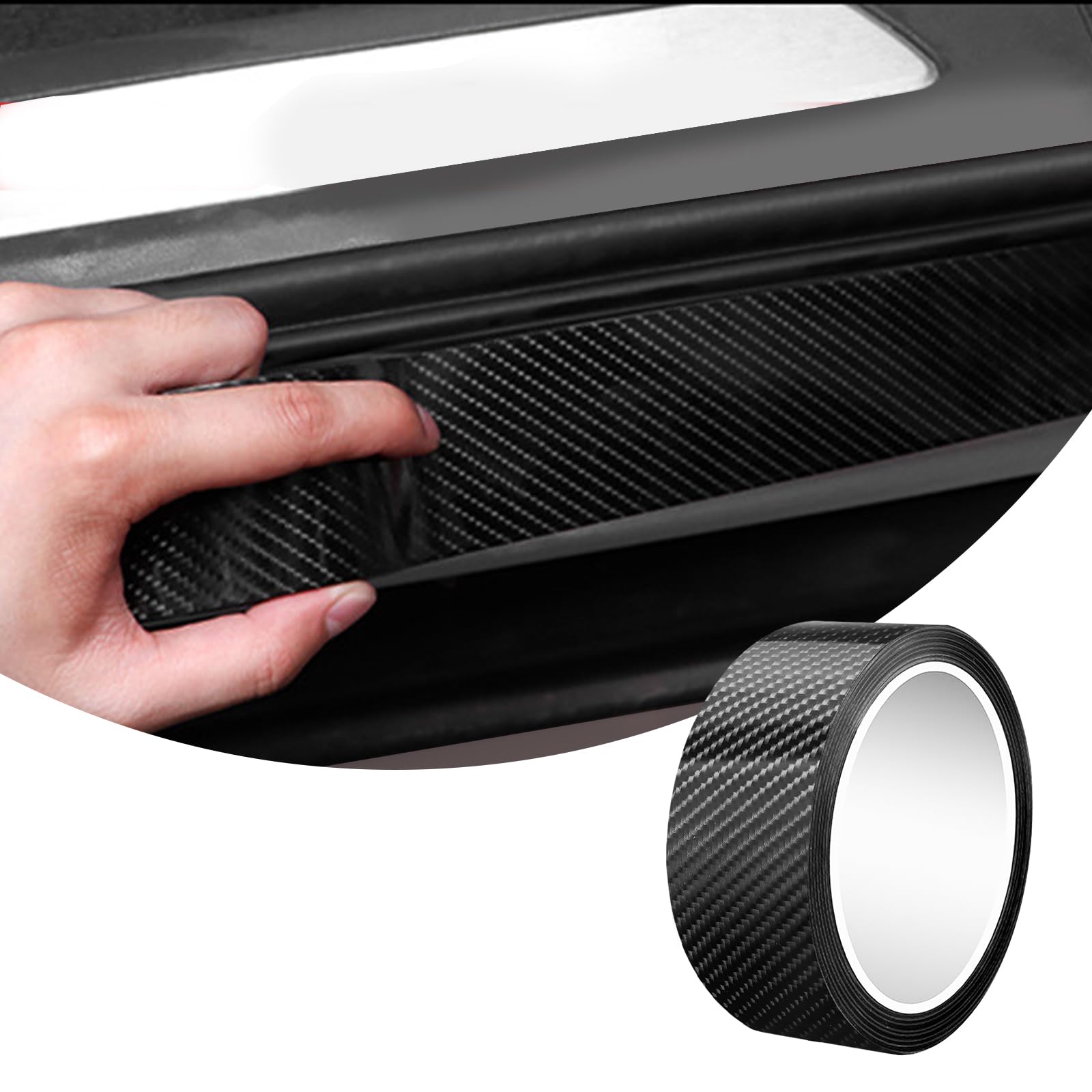 Carbon Folie Auto Lackschutzfolie Transparent Einstiegsleisten Schutz Autofolie, Auto Schutzfolie Selbstklebend Universal, Kohlefaser Aufkleber für Türgriff Schutz (3cmX10m Schwarz) Carbon Folie Auto Lackschutzfolie Transparent Einstiegsleisten Schutz Autofolie, Auto Schutzfolie Selbstklebend Universal, Kohlefaser Aufkleber für Türgriff Schutz (3cmX10m Schwarz) von SDLDEER