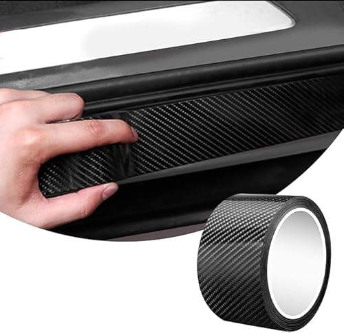 SDLDEER Carbon Folie Auto, 7cmX3m Schwarz Kohlefaser Aufkleber Einstiegsleisten Schutz Autofolie, Universal Selbstklebend Lackschutzfolie Auto Schutzfolie SDLDEER Carbon Folie Auto, 7cmX3m Schwarz Kohlefaser Aufkleber Einstiegsleisten Schutz Autofolie, Universal Selbstklebend Lackschutzfolie Auto Schutzfolie von SDLDEER