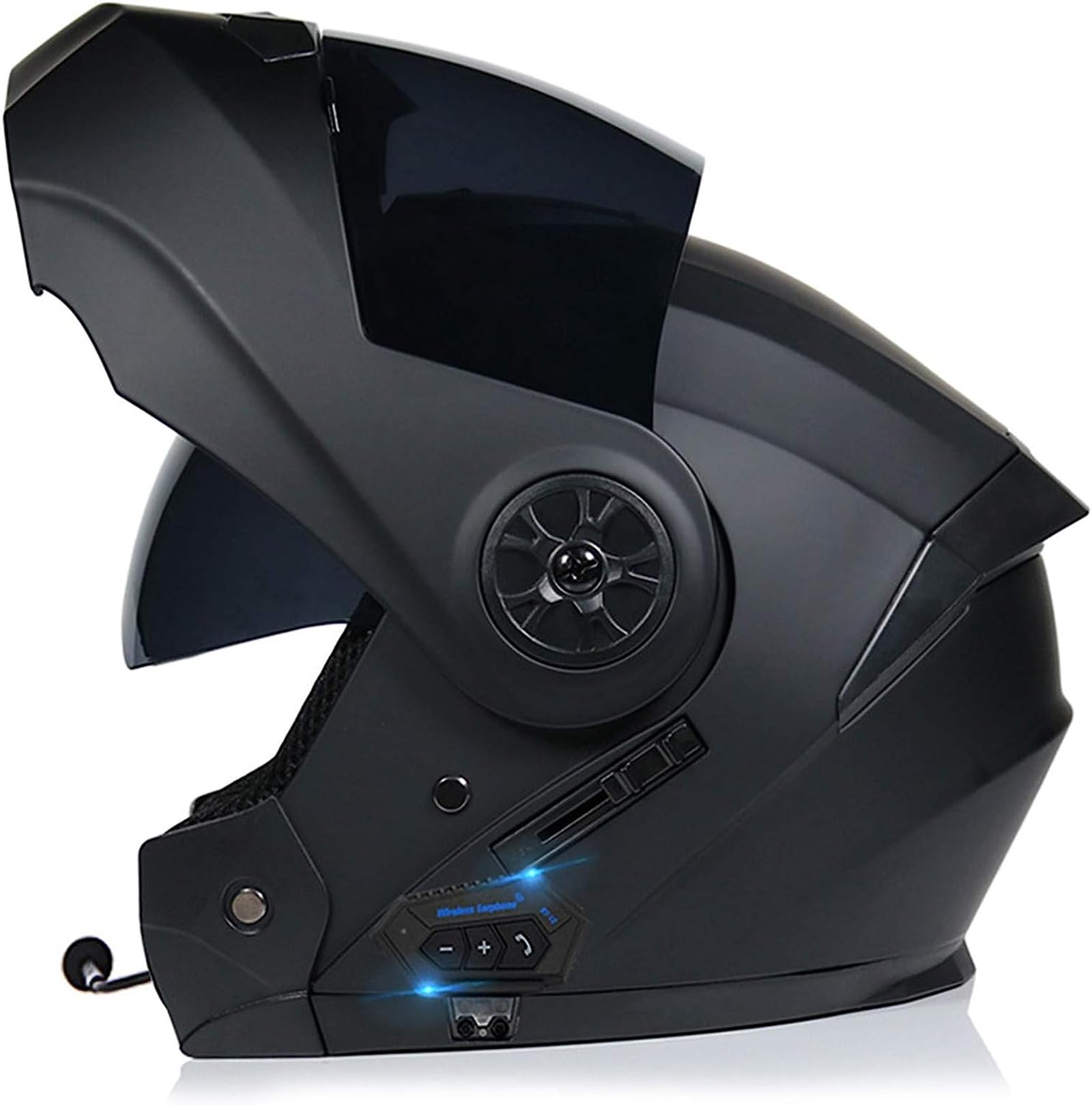 Adults Modularer Klapphelm Mit Bluetooth,Motorrad Integrierter Bluetooth-Helm Mit Doppelvisier,mit Automatische Reaktion Motorradhelm Sturzhelm Für Herren Und Damen ECE Genehmigt von SDPPTY
