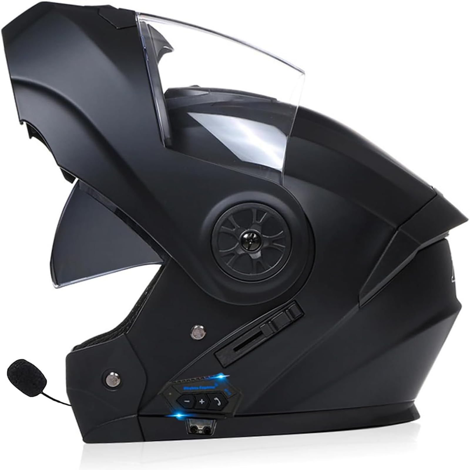 Motorrad Integrierter Bluetooth-Helm Mit Doppelvisier,Adults Klapphelm Mit Bluetooth, Motorradhelm Sturzhelm Für Herren Und Damen ECE Genehmigt Automatische Reaktion von SDPPTY