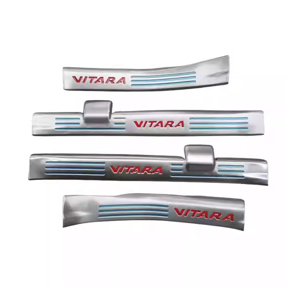 4 Stück Edelstahl Einstiegsleisten Schutz Auto Zubehör Kratzfester Türschwellenschutz Wasserdicht für Suzuki Vitara,Internal 4 Stück Edelstahl Einstiegsleisten Schutz Auto Zubehör Kratzfester Türschwellenschutz Wasserdicht für Suzuki Vitara,Internal von SDUEYZS