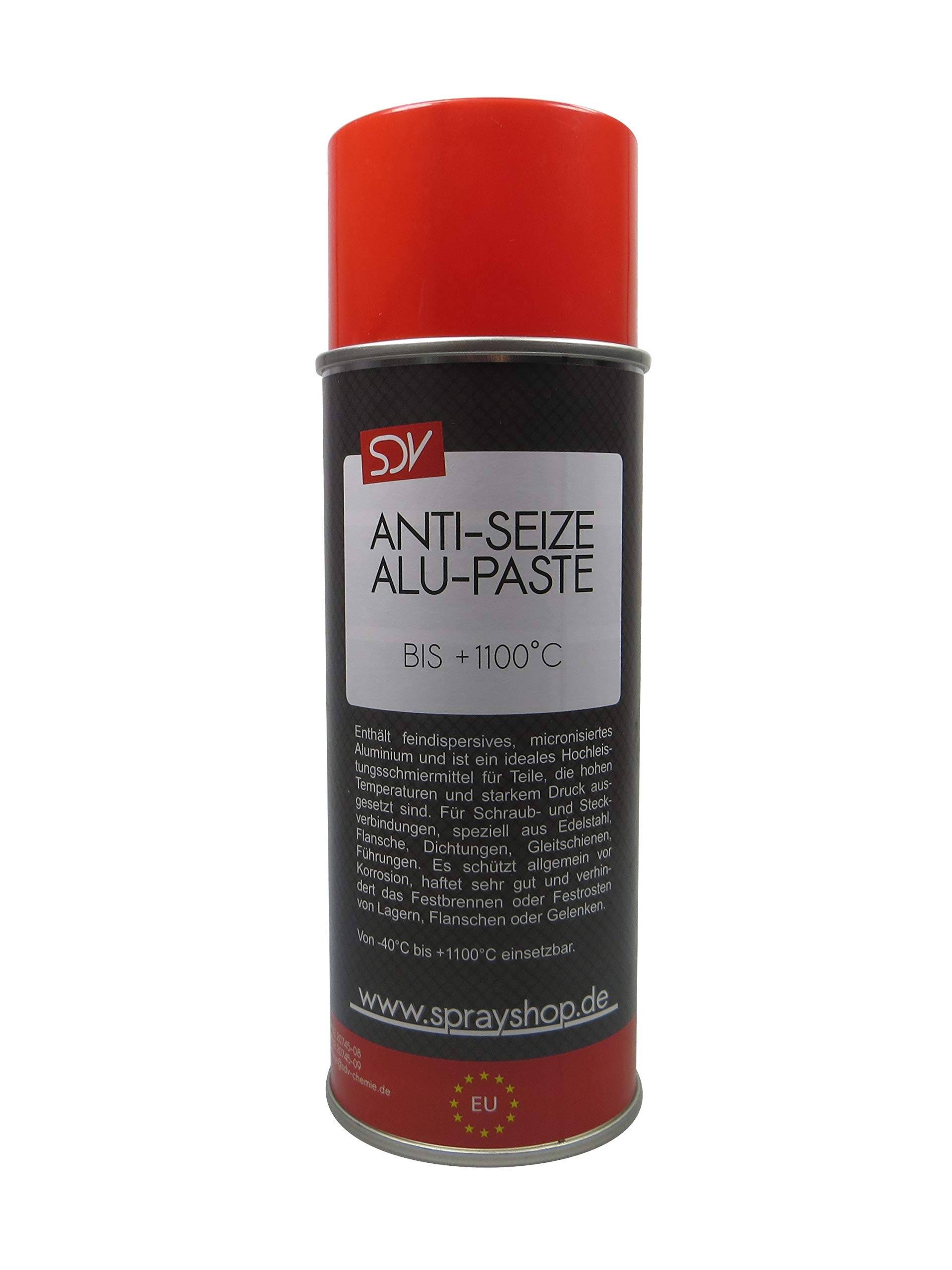 SDV Chemie Anti Seize Alupaste Spray 12x 400ml Aluminiumpaste Montagepaste Bremspaste 1100°C von SDV Chemie