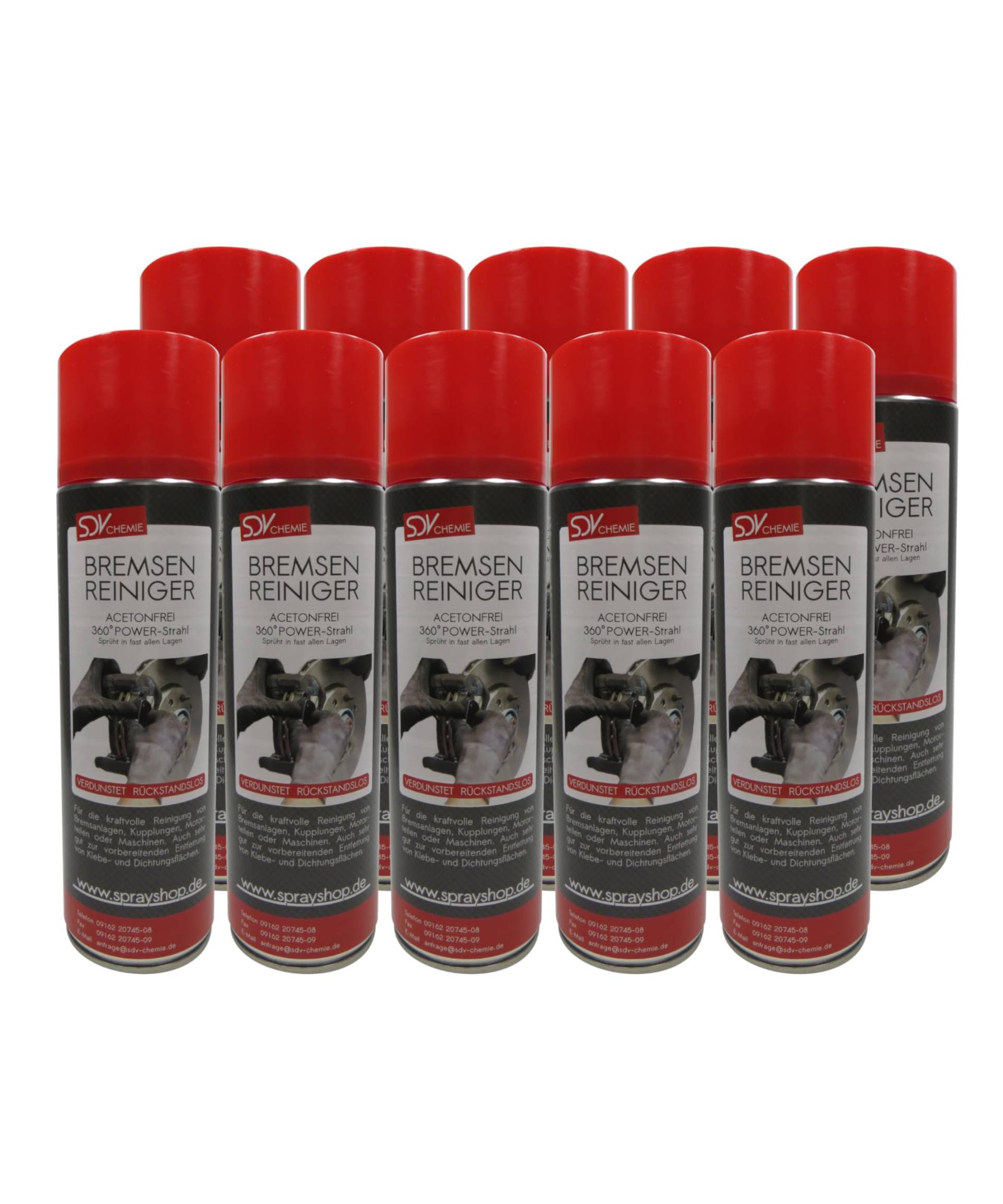 SDV Chemie Bremsenreiniger Spray 10x 500 ml Power Brake Cleaner 360° Ventil Teilereiniger SDV Chemie Bremsenreiniger Spray 10x 500 ml Power Brake Cleaner 360° Ventil Teilereiniger von SDV Chemie
