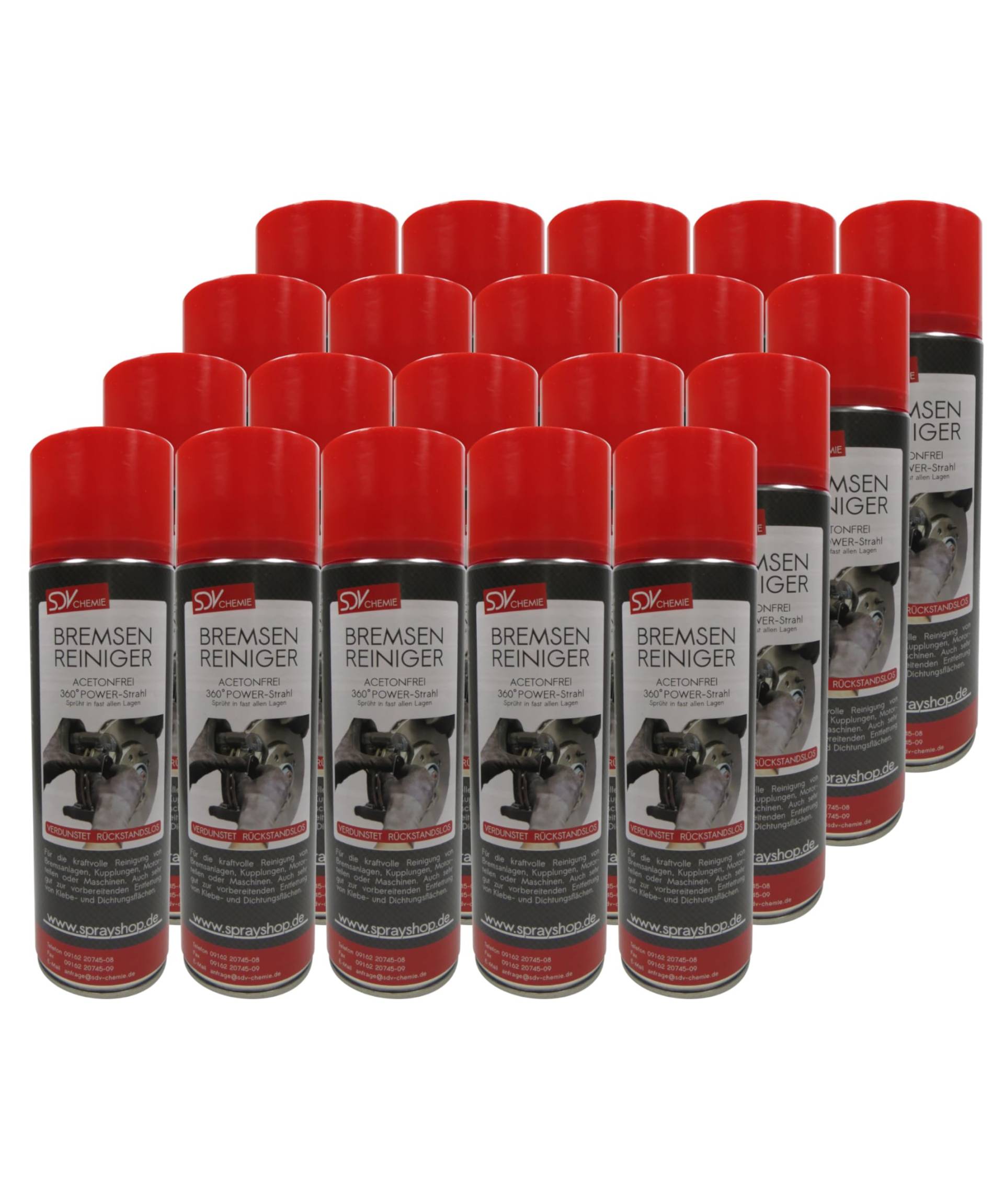 SDV Chemie Bremsenreiniger Spray 20x 500 ml Power Brake Cleaner 360° Ventil Teilereiniger SDV Chemie Bremsenreiniger Spray 20x 500 ml Power Brake Cleaner 360° Ventil Teilereiniger von SDV Chemie