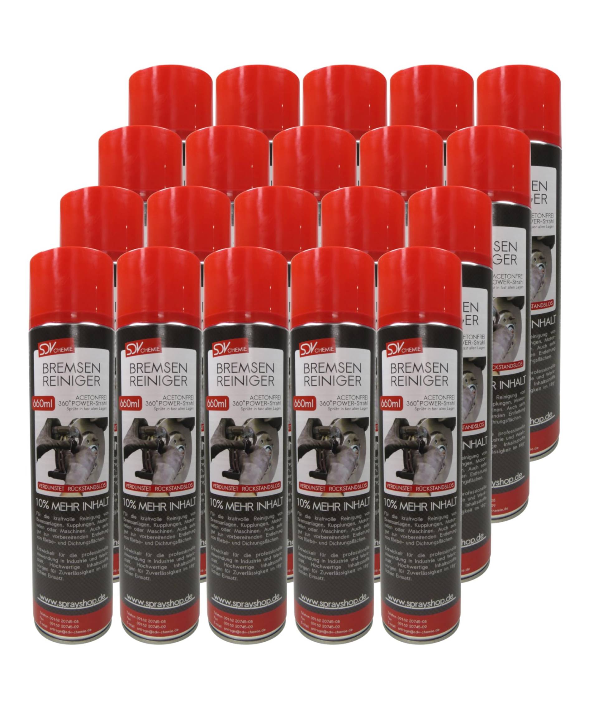 SDV Chemie Bremsenreiniger Spray 20x 660 ml Power Brake Cleaner 360° Ventil Teilereiniger SDV Chemie Bremsenreiniger Spray 20x 660 ml Power Brake Cleaner 360° Ventil Teilereiniger von SDV Chemie