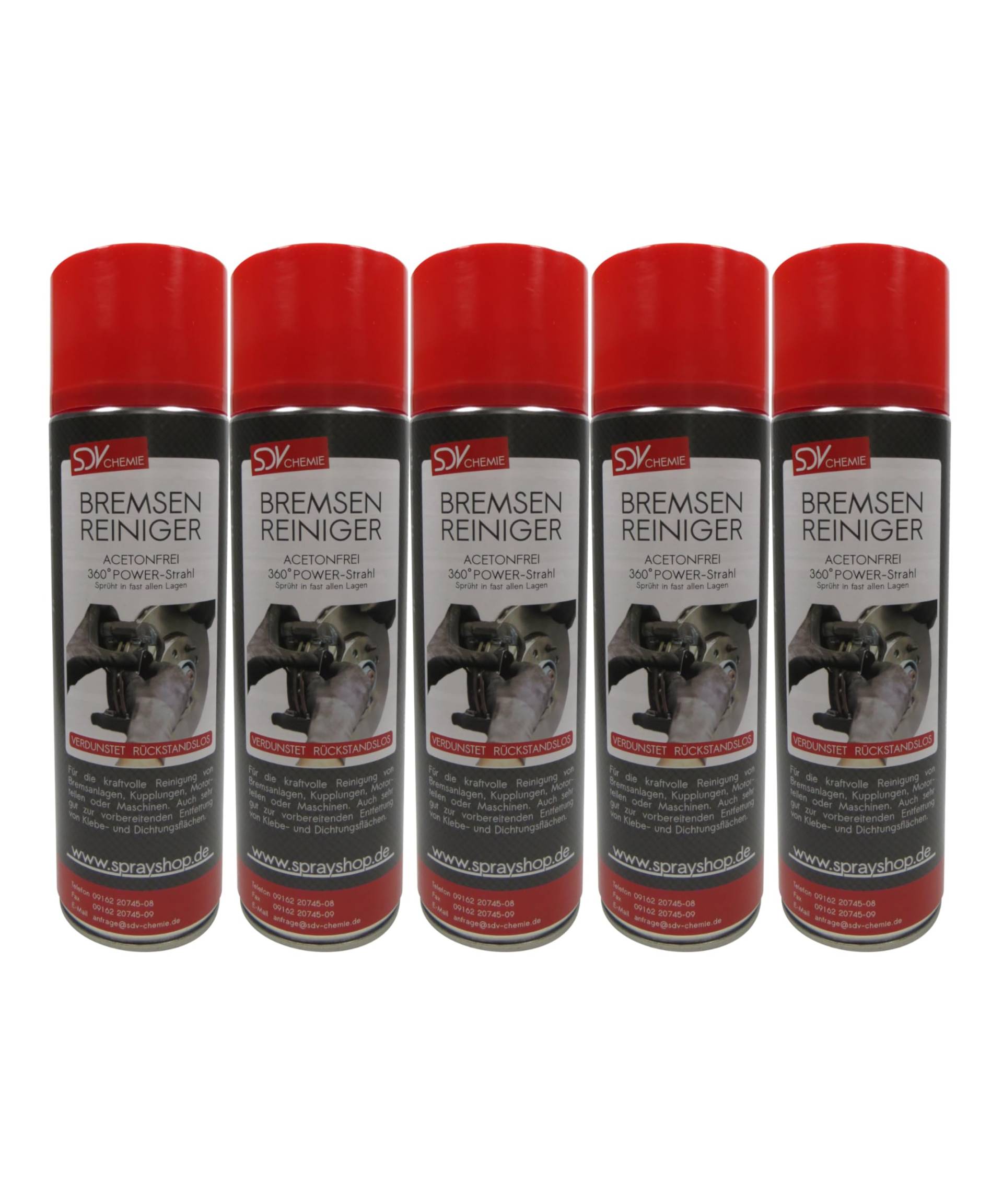 SDV Chemie Bremsenreiniger Spray 5X 500 ml Power Brake Cleaner 360° Ventil Teilereiniger SDV Chemie Bremsenreiniger Spray 5X 500 ml Power Brake Cleaner 360° Ventil Teilereiniger von SDV Chemie