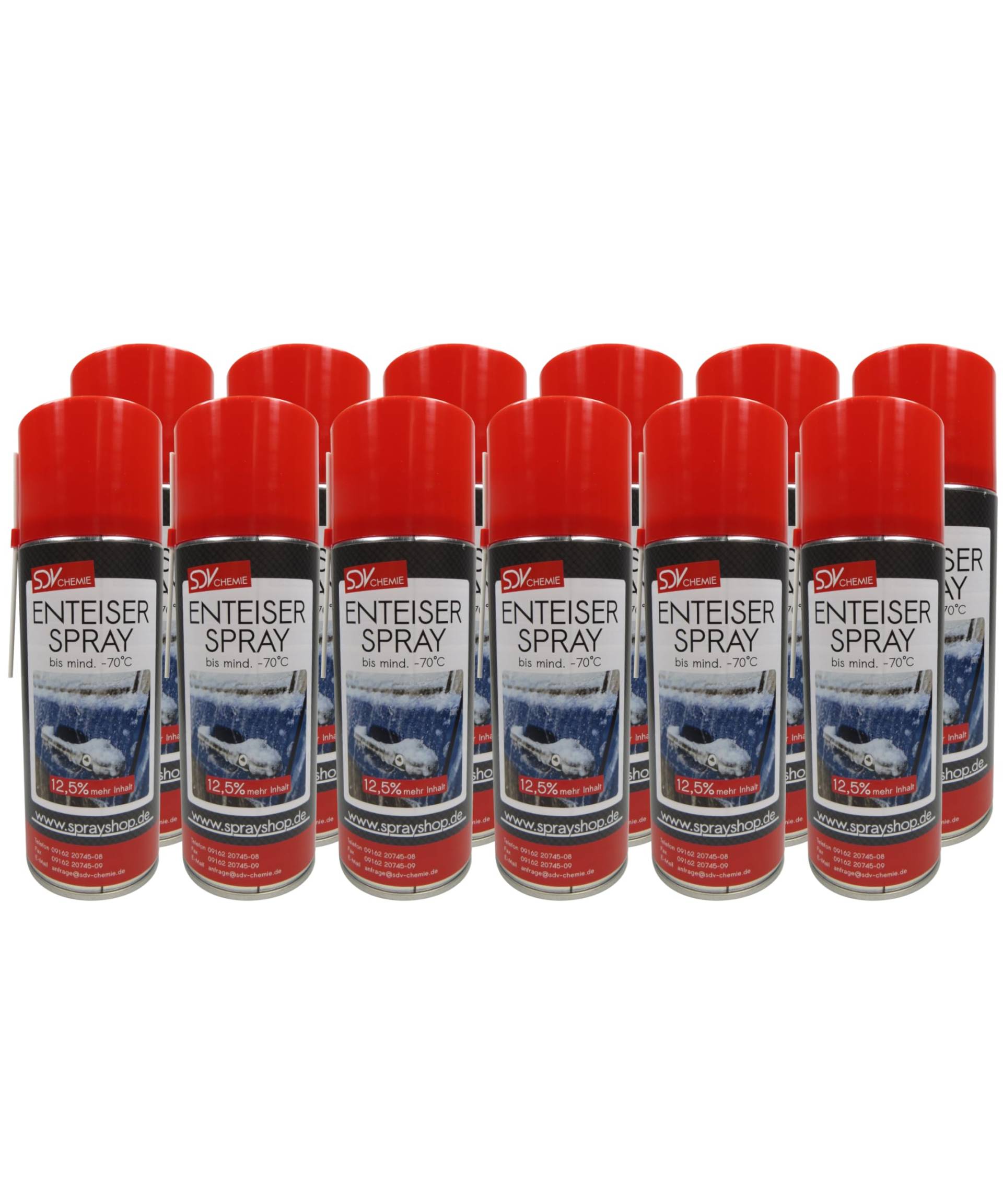 SDV Chemie Enteiserspray 12x 450ml Scheibenenteiser Eisfrei Entfroster Scheiben Enteiser von SDV Chemie