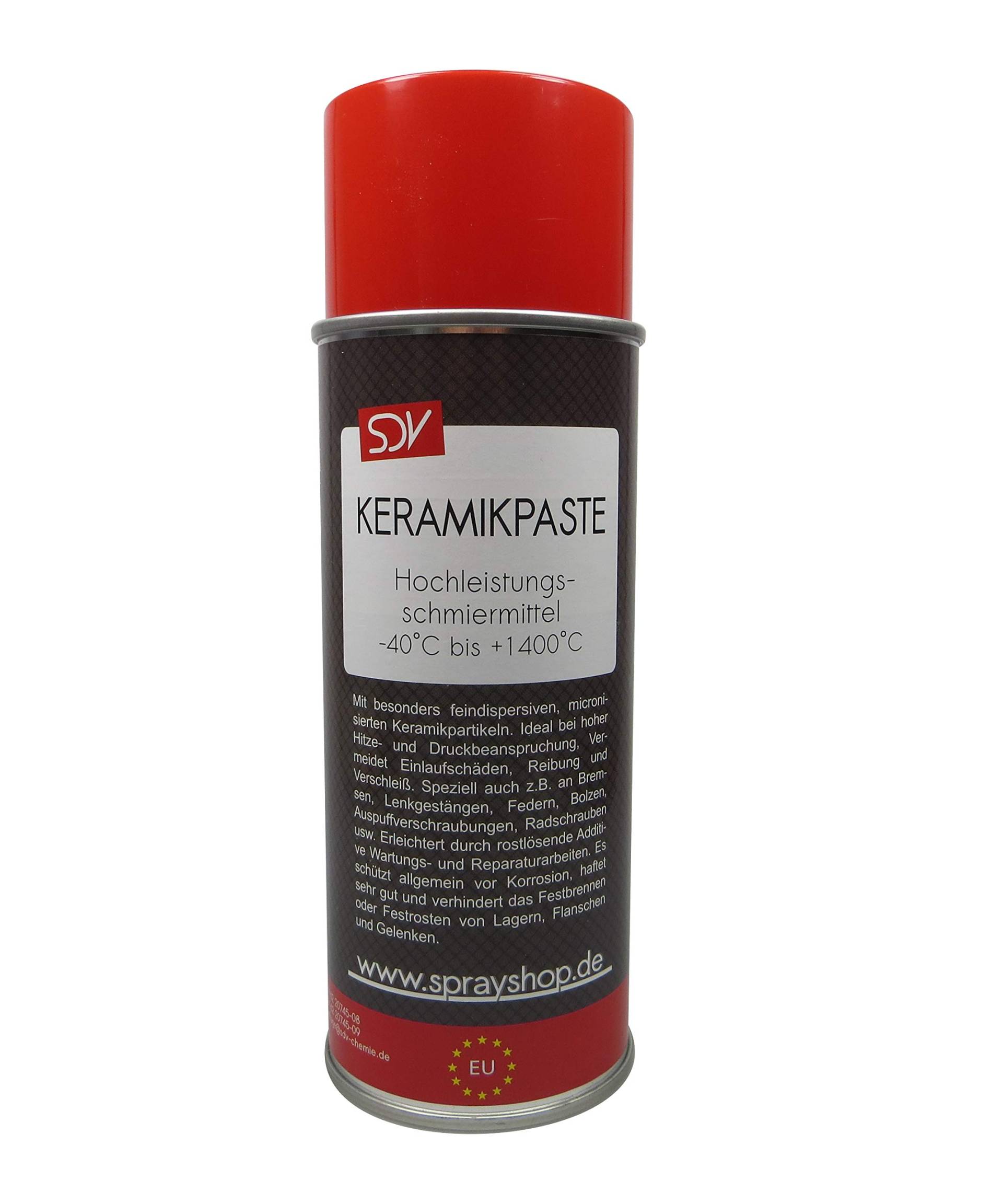 SDV Chemie Keramikpaste 1x 400ml Anti Seize Keramik Spray Montagepaste bis 1400°C KFZ PKW von SDV Chemie