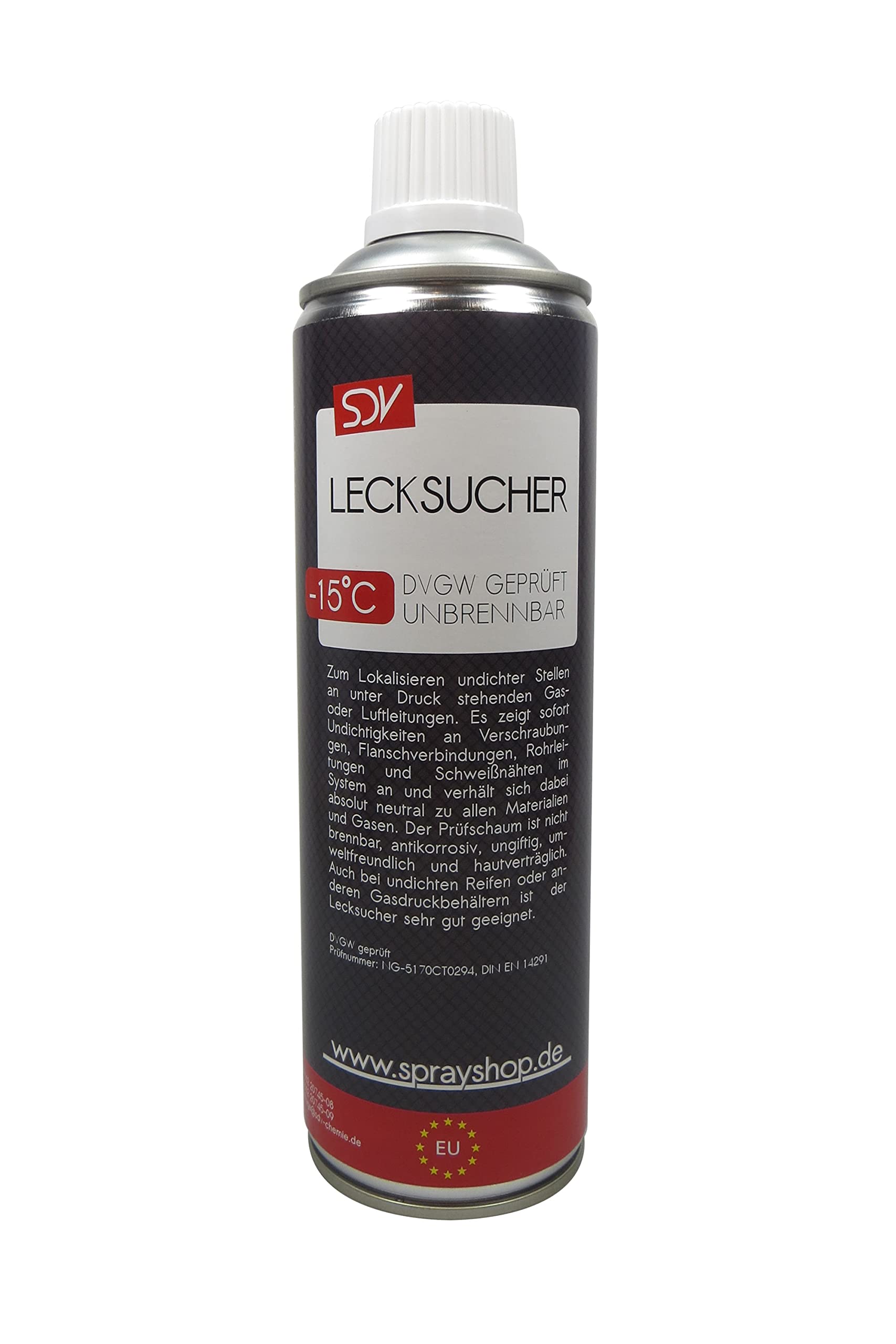 SDV Chemie Lecksuchspray 3X 400ml DVGW geprüft bis -15°C Leckfinder Lecksucher Gas Lecksuch-Spray von SDV Chemie