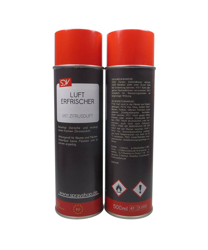 SDV Chemie Lufterfrischer Spray Zitrone 1x 500ml Duftspray Raumspray Raumerfrischer Raumduft von SDV Chemie