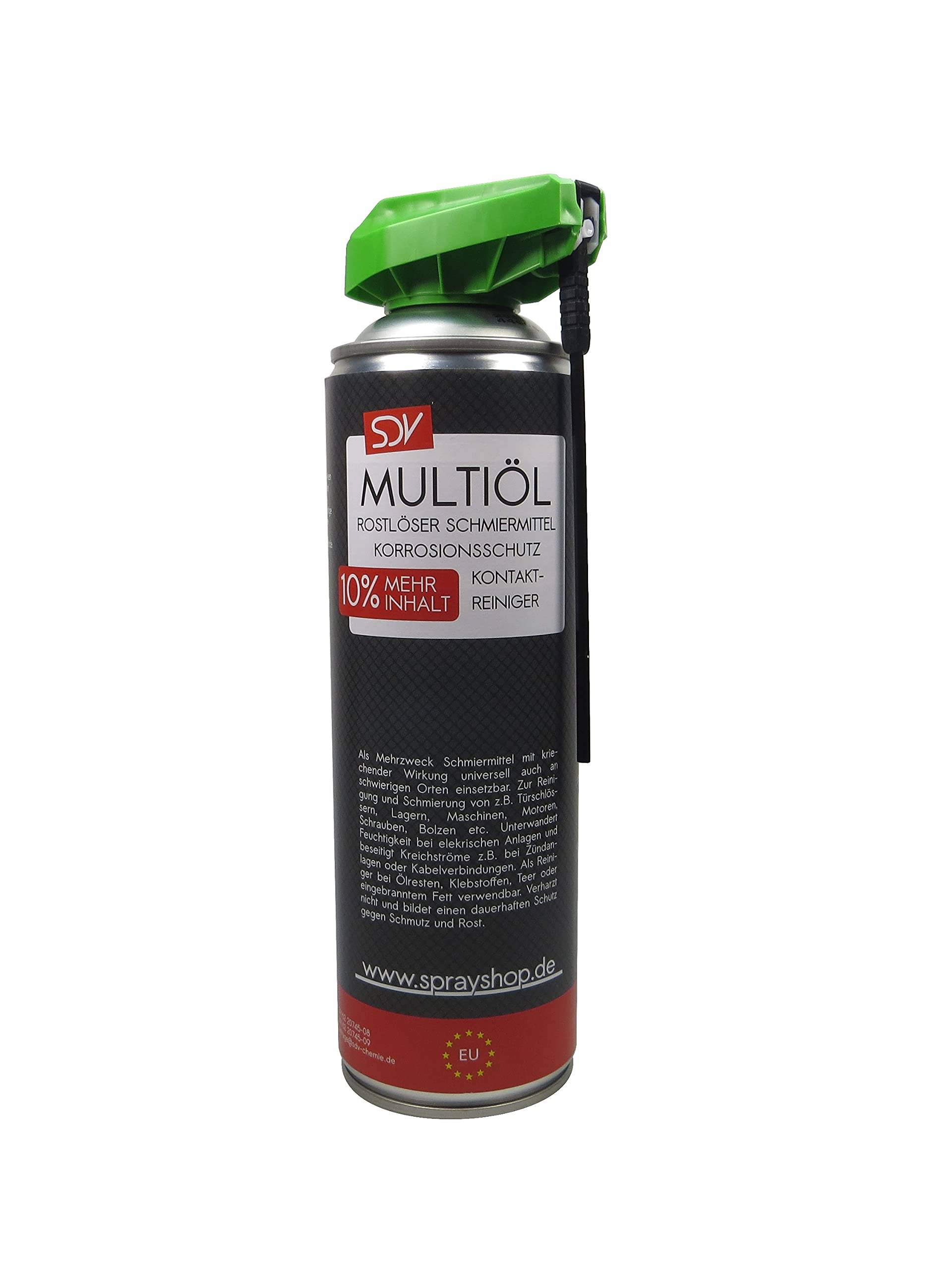 SDV Chemie Multiölspray 12x 500ml +10% Multifunktionsspray Rostlöser Vielzweckspray Schmieröl Spray Inhalt 550ml von SDV Chemie