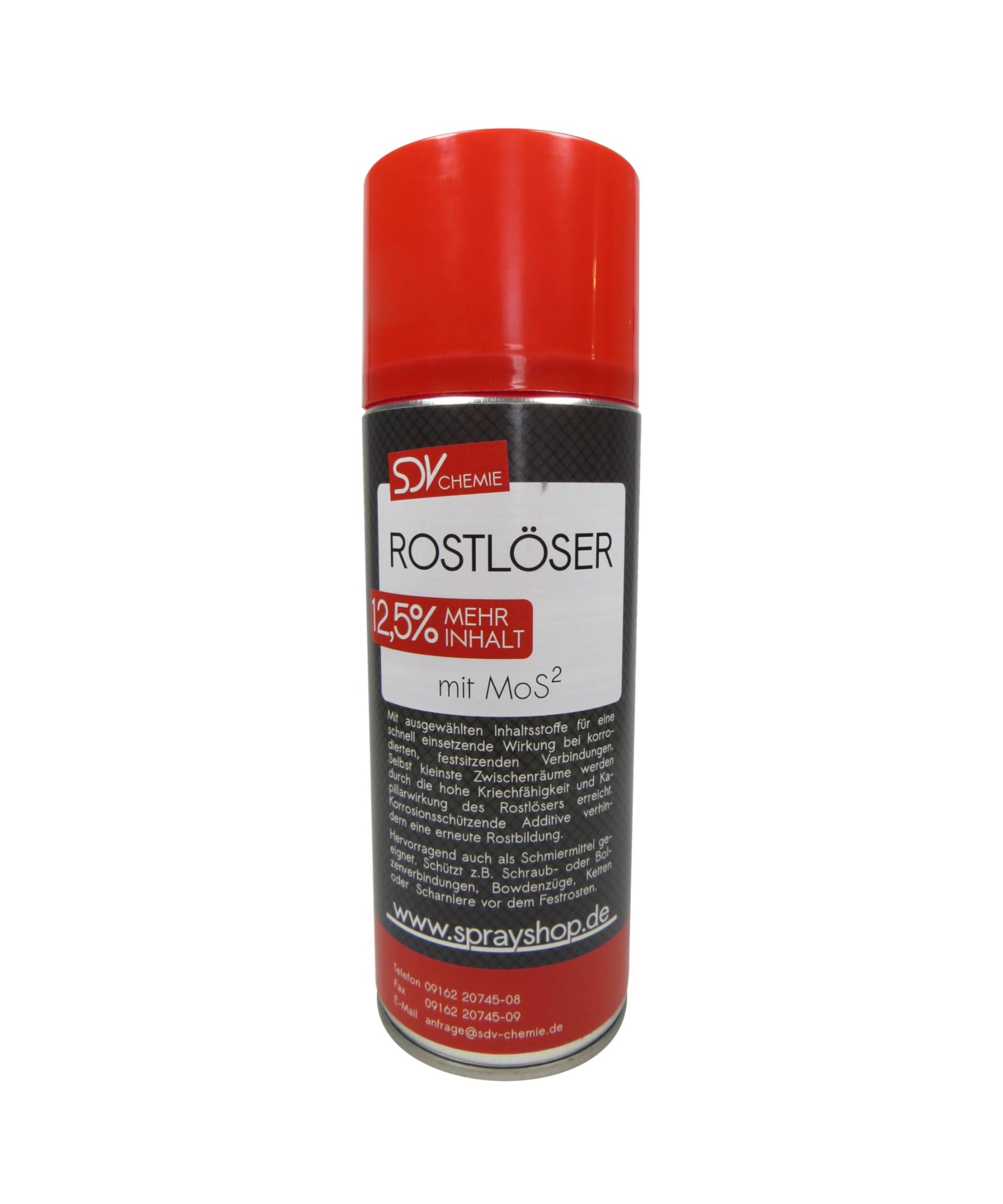 SDV Chemie Rostlöser 1x 400ml +12,5% mit MoS² WD Kriechöl Rostentferner 40 Rost Löser 450ml Inhalt SDV Chemie Rostlöser 1x 400ml +12,5% mit MoS² WD Kriechöl Rostentferner 40 Rost Löser 450ml Inhalt von SDV Chemie