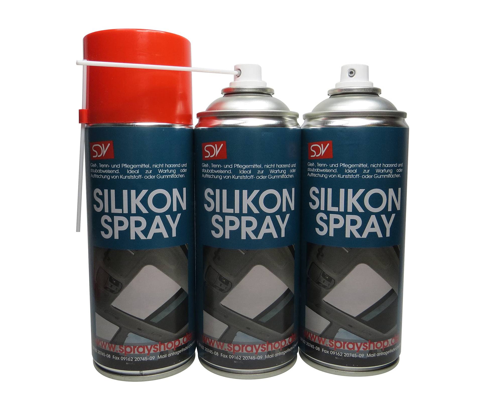 SDV Chemie Silikonspray Spray 3X 450ml Siliconspray Kunststoff- und Gummipflege Trennmittel Gleitmittel von SDV Chemie