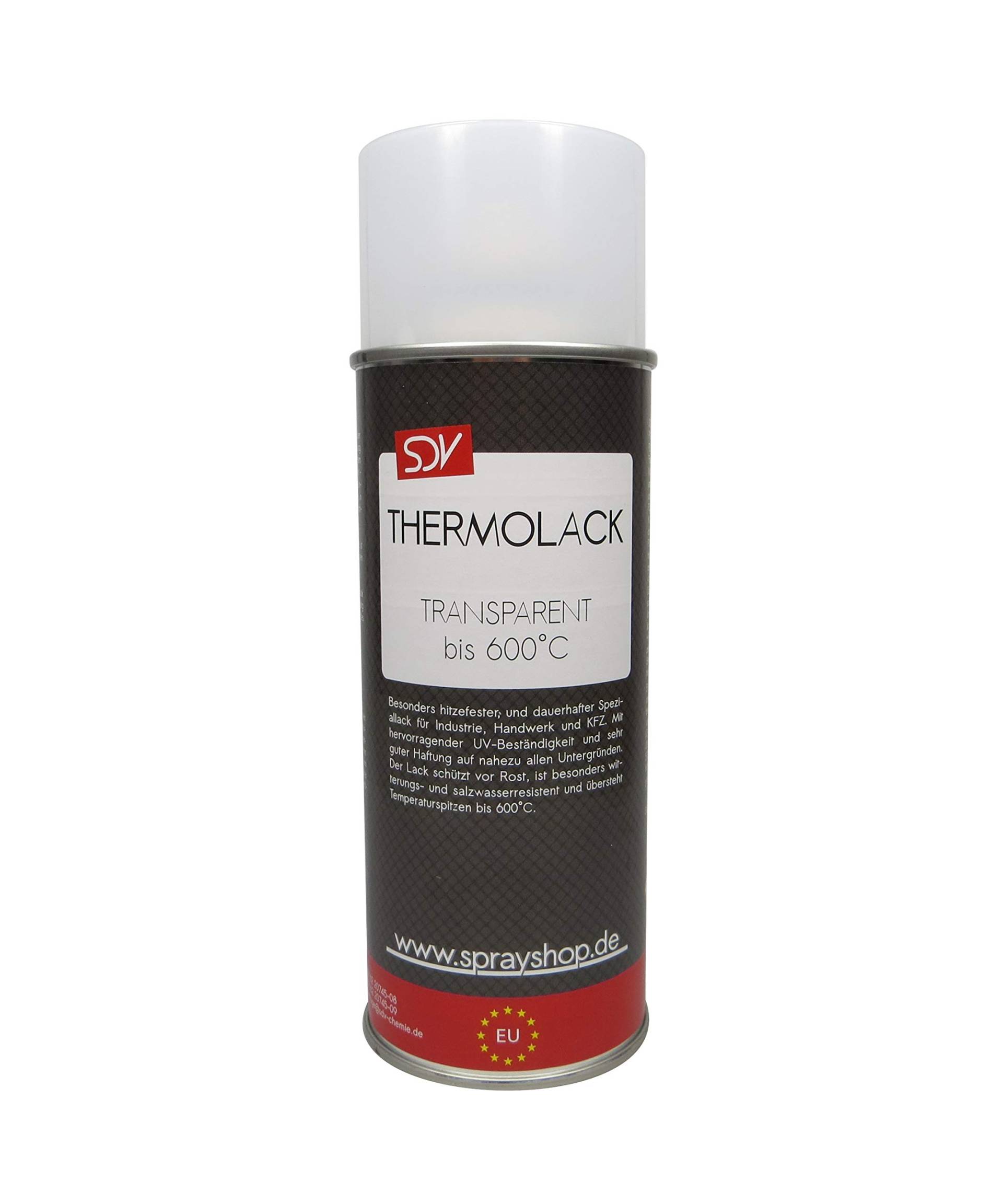 SDV Chemie Thermolack Spray transparent bis 600°C 3X 400ml Auspufflack Ofenlack Motorlack Grill Lack SDV Chemie Thermolack Spray transparent bis 600°C 3X 400ml Auspufflack Ofenlack Motorlack Grill Lack von SDV Chemie