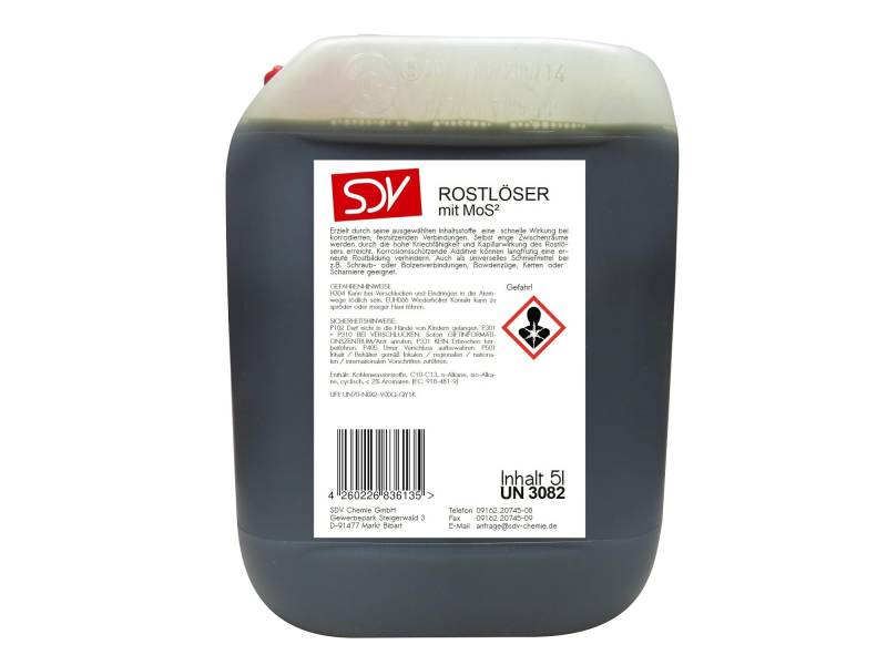 SDV Chemie Rostlöser 1x 5 Liter mit MoS² WD Kriechöl 40 Rost Löser 5l von SDV Chemie