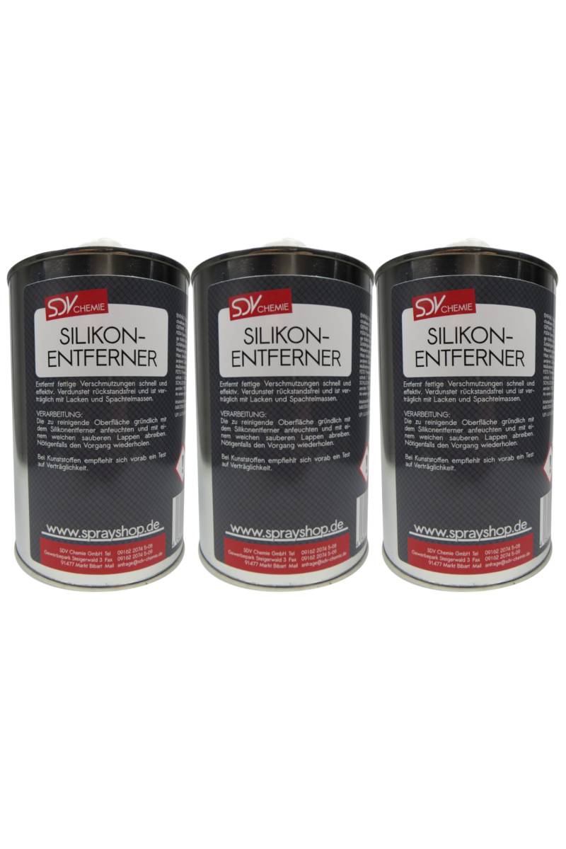 SDV Chemie Silikonentferner 3X 1 Liter für Autolack Lackierer Siliconentferner 3L Cleaner von SDV Chemie