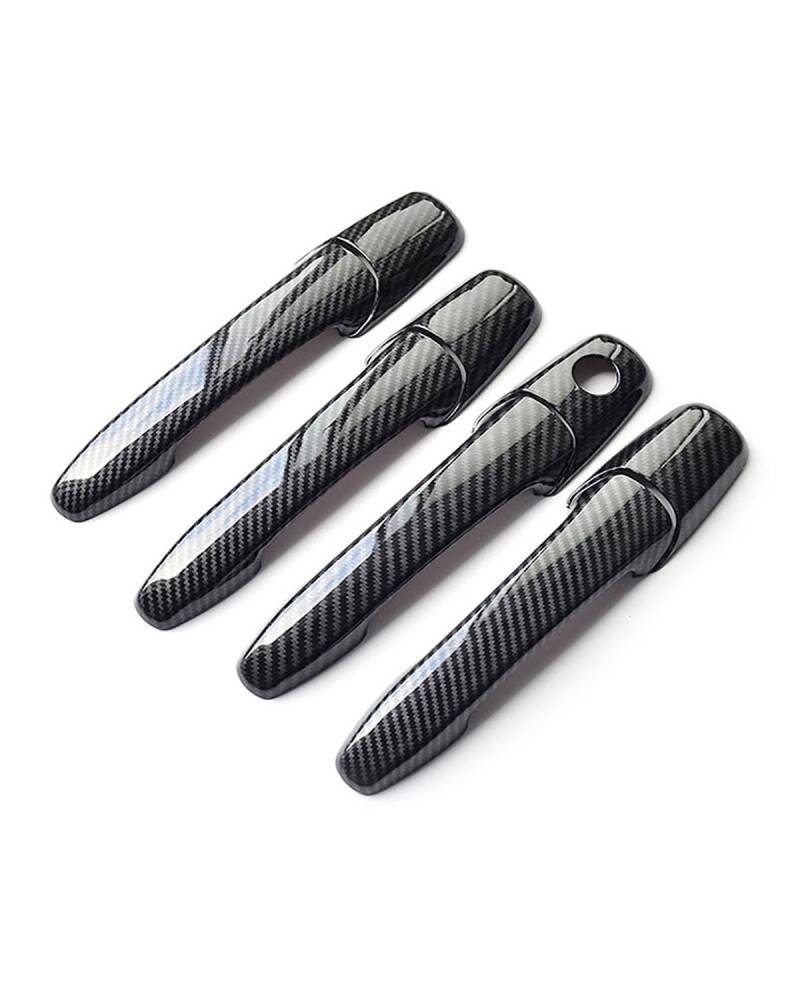 Door Handle Cover FÜR Demio DY 2003-2007 - Türgriffabdeckung Mit Einzelloch-Design Und Kratzfestem Schalenprotektor Trim Protection(Carbon Fiber Pattern) von SDZPLM