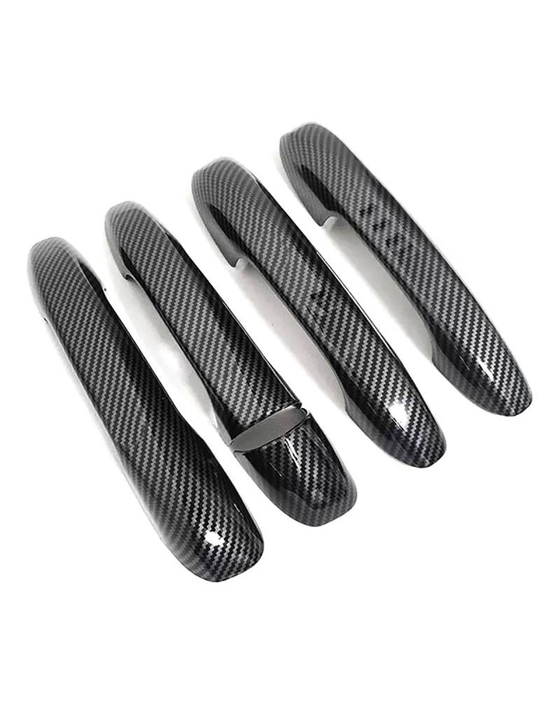 Door Handle Cover Kompatibel Mit Benz GLA GLB GLC GLE-Klasse 2016-2021 Rechtsfahrer Vollumhüllender Lochloser Türgriff Zugschalen-Zubehör Trim Protection(Carbon Fiber Pattern) von SDZPLM